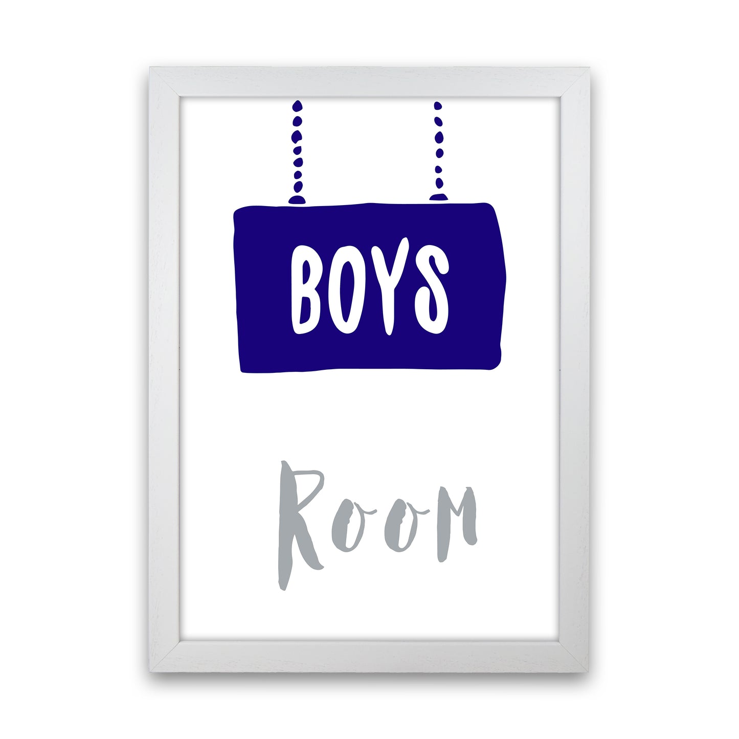 Boys Room Navy Art Print by Pixy Paper White Grain