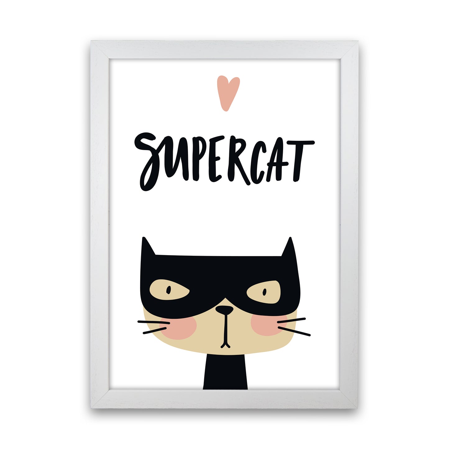 Supercat Art Print by Pixy Paper White Grain