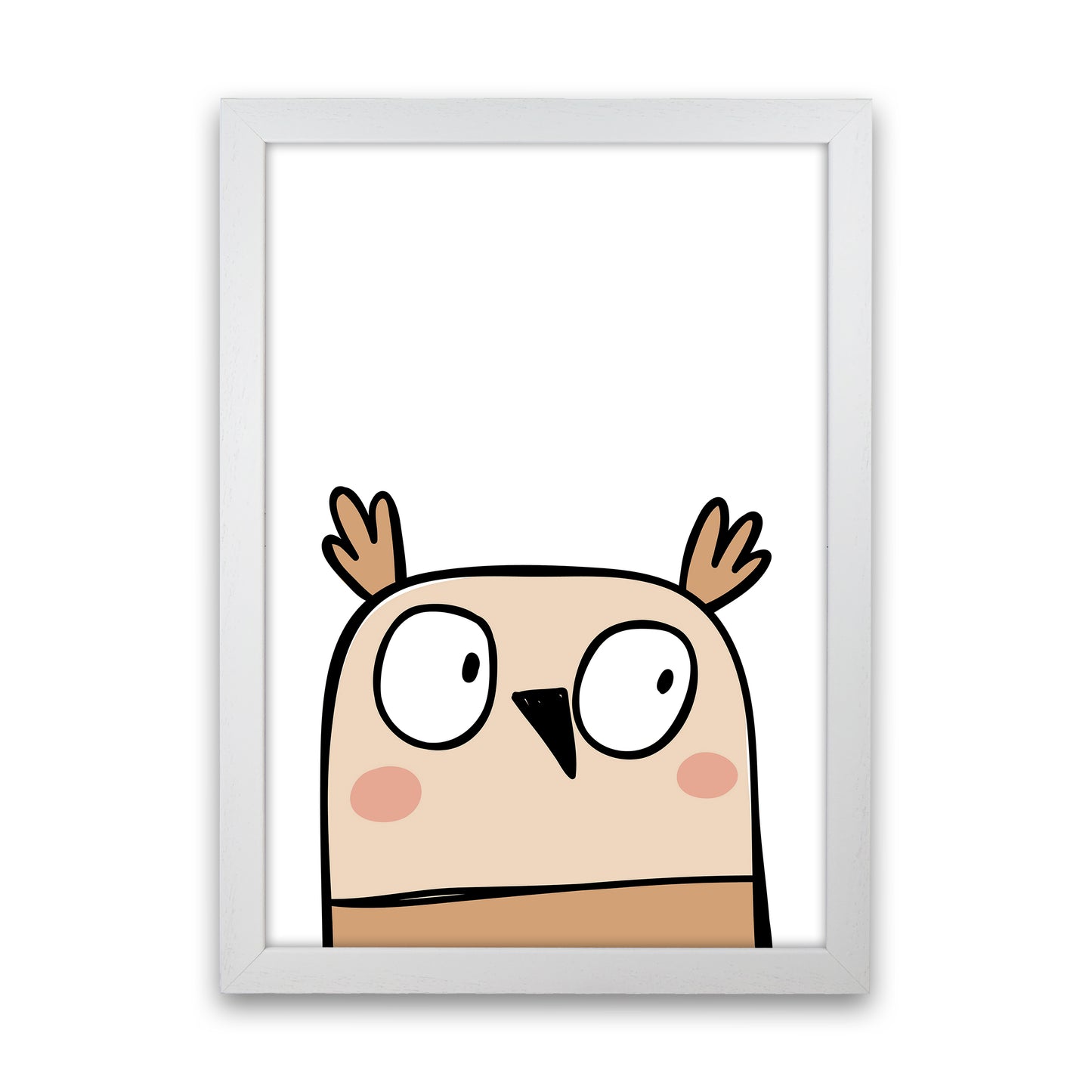 Owl Art Print by Pixy Paper White Grain