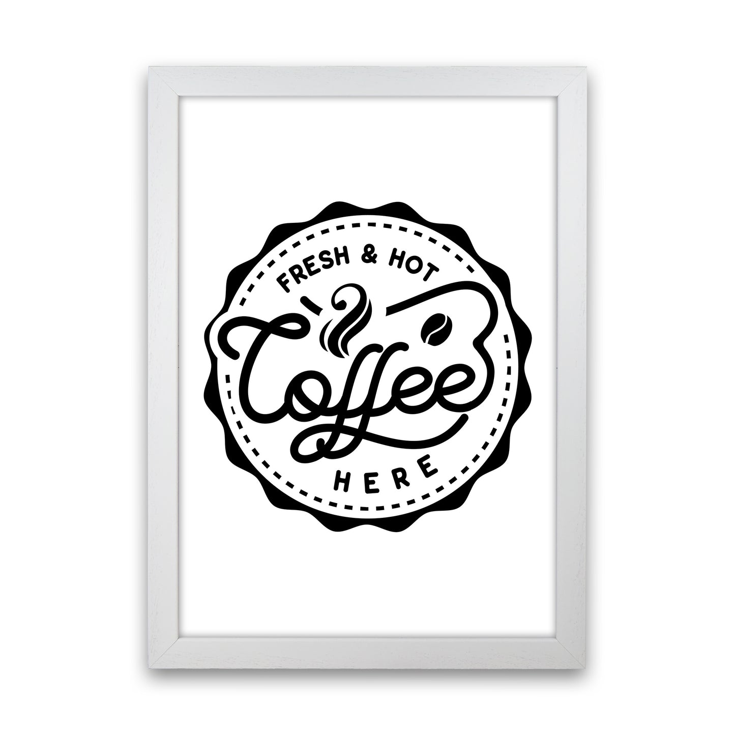 Fresh And Hot Coffee Art Print by Pixy Paper White Grain