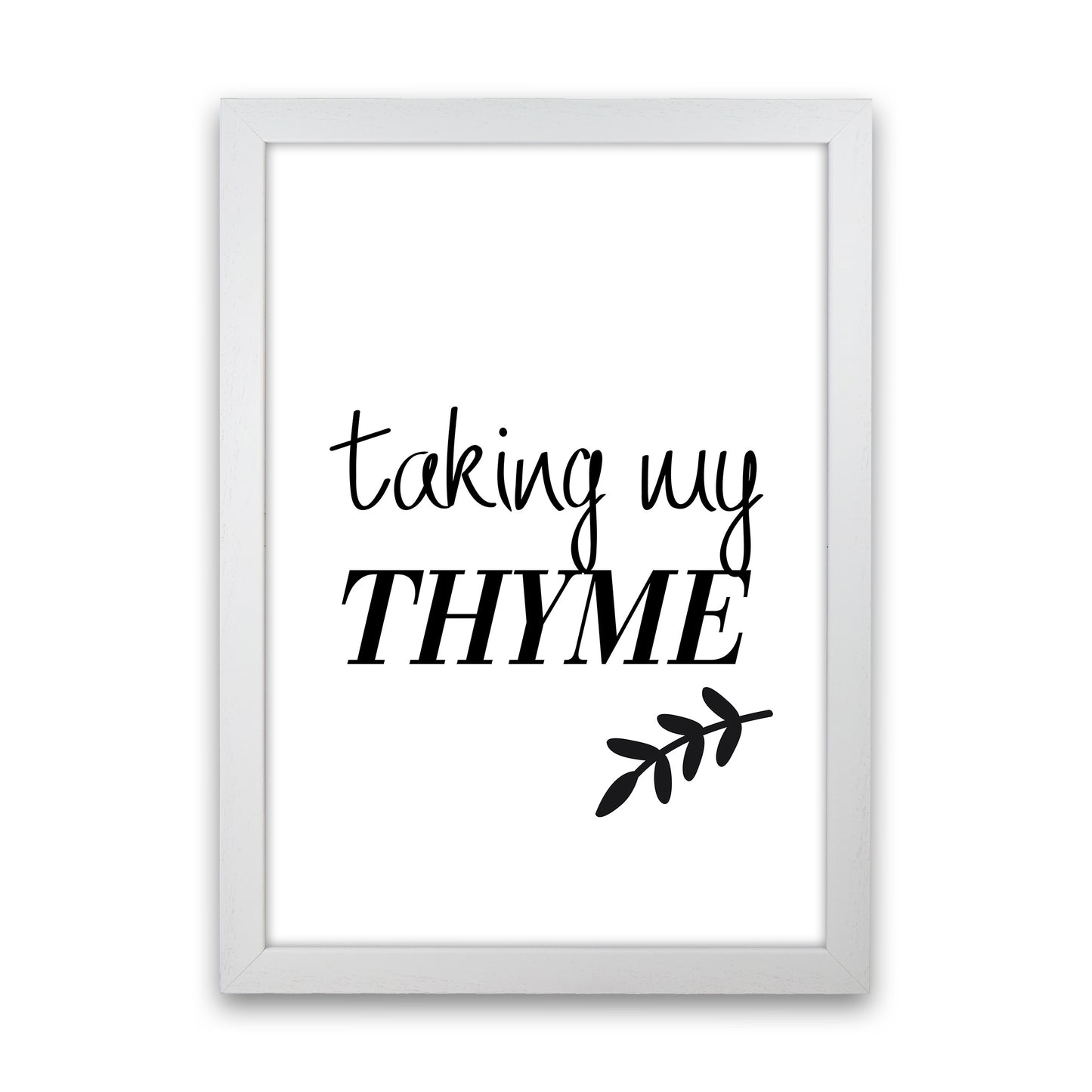 Taking My Thyme Art Print by Pixy Paper White Grain