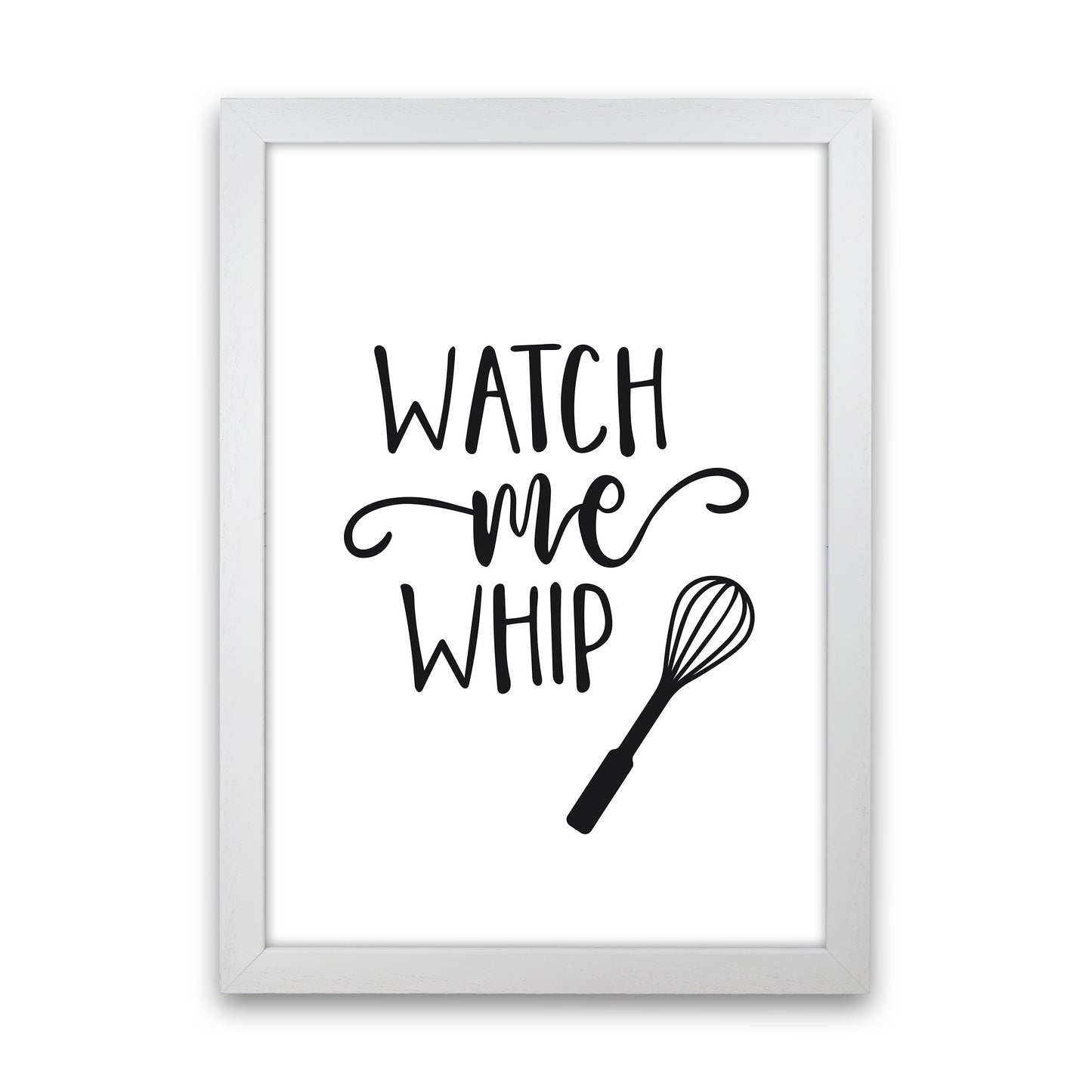 Watch Me Whip Art Print by Pixy Paper White Grain