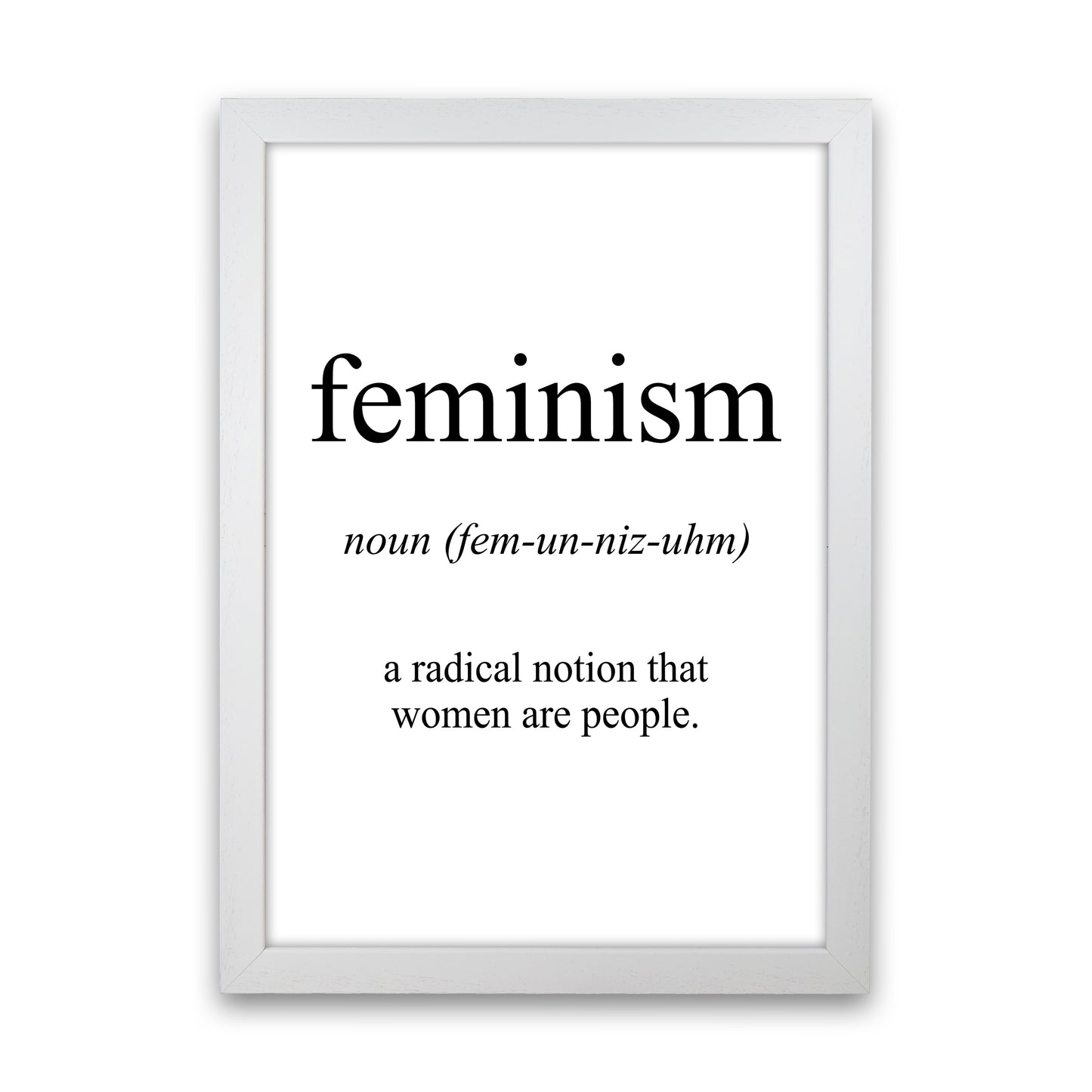 Feminism Meaning Art Print by Pixy Paper White Grain