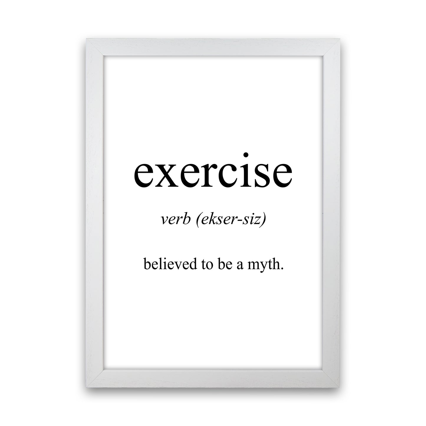 Exercise Meaning Art Print by Pixy Paper White Grain