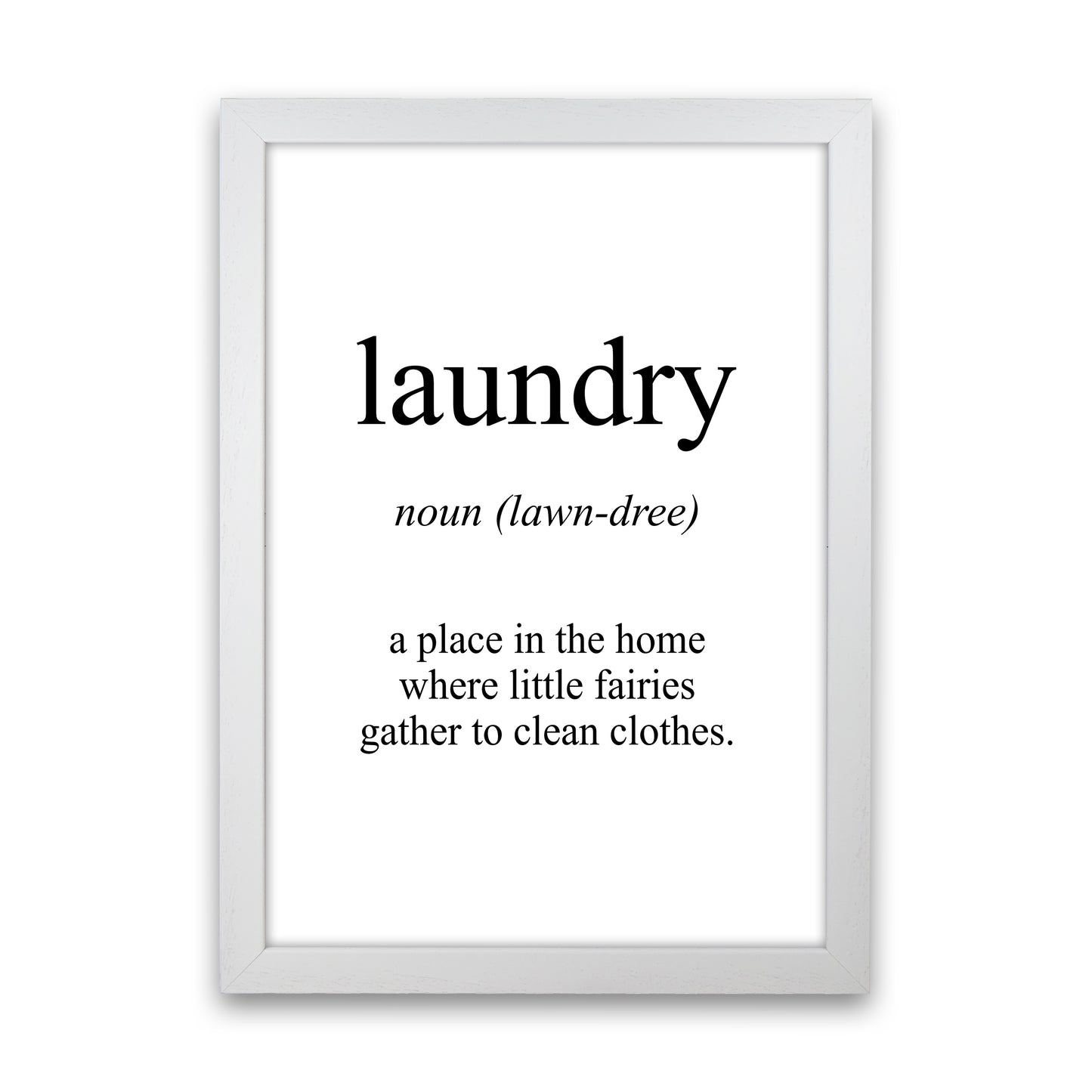 Laundry Meaning Art Print by Pixy Paper White Grain