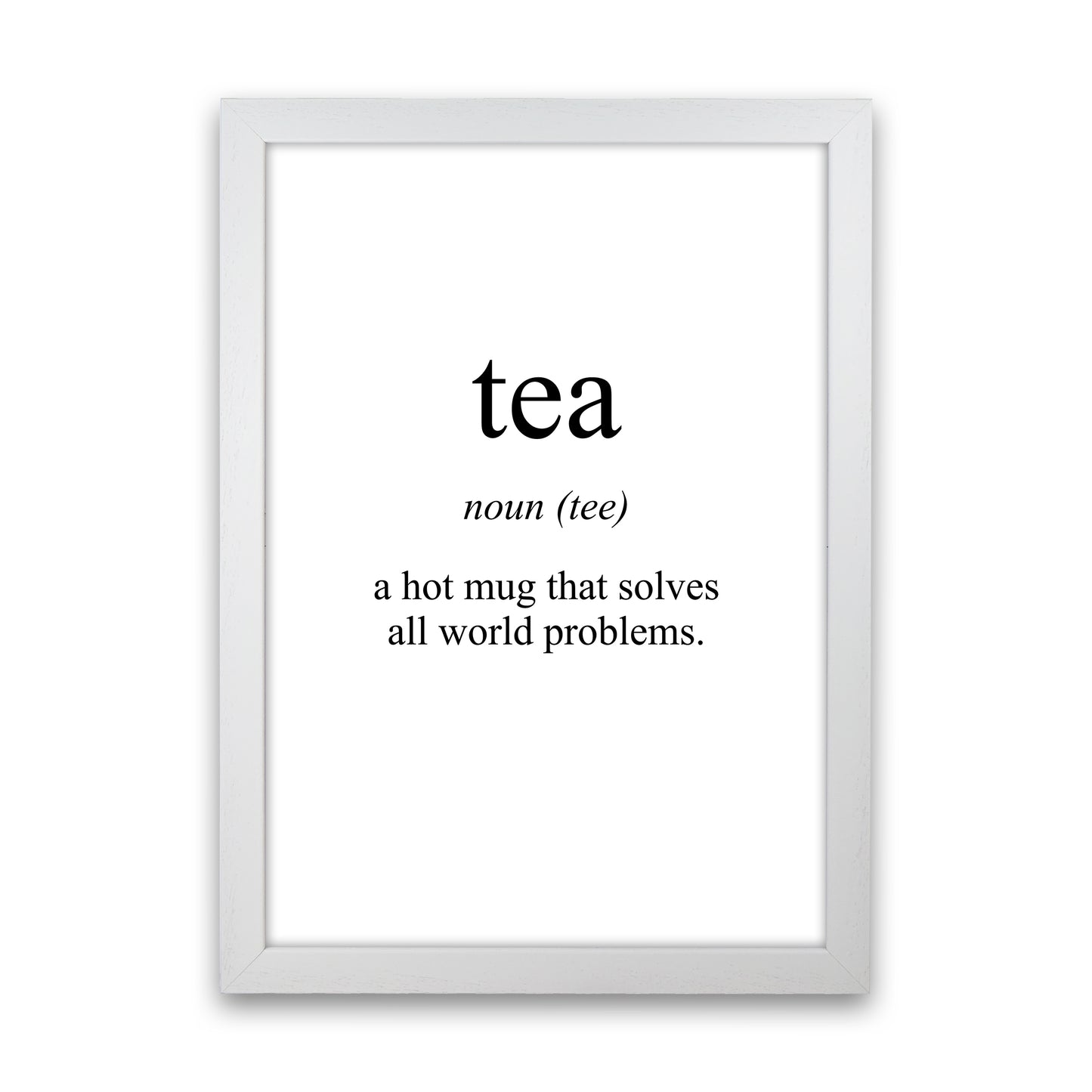 Tea Meaning Art Print by Pixy Paper White Grain