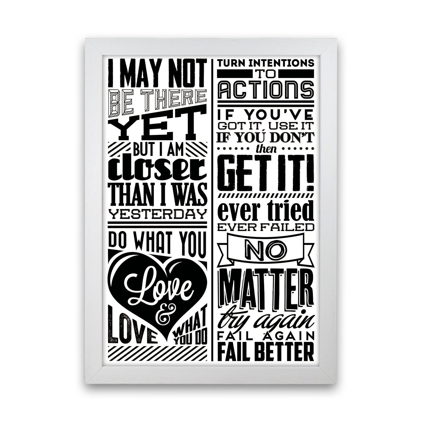I May Not Be There Yet Vintage Art Print by Pixy Paper White Grain