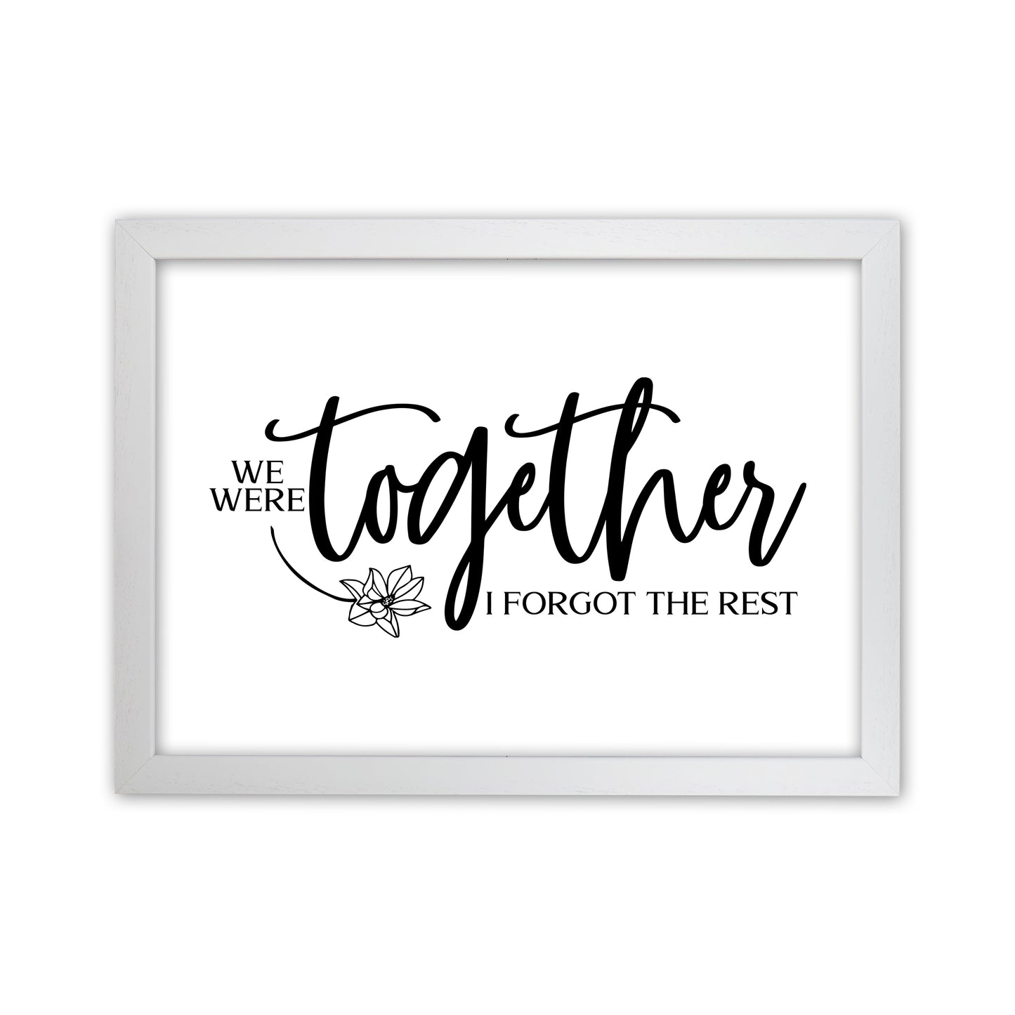 We Were Together Landscape Art Print by Pixy Paper White Grain