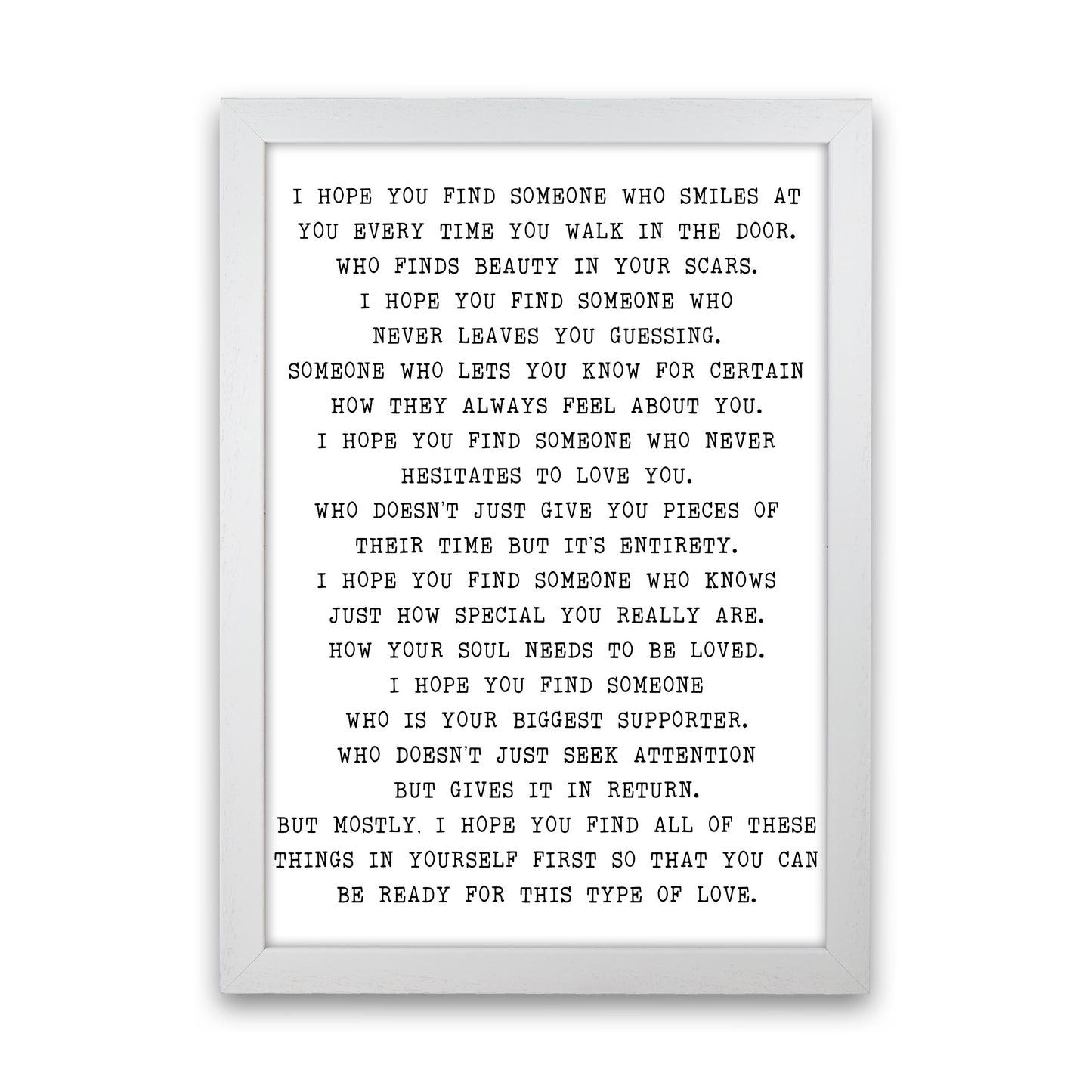 I Hope You Fine Someone Art Print by Pixy Paper White Grain