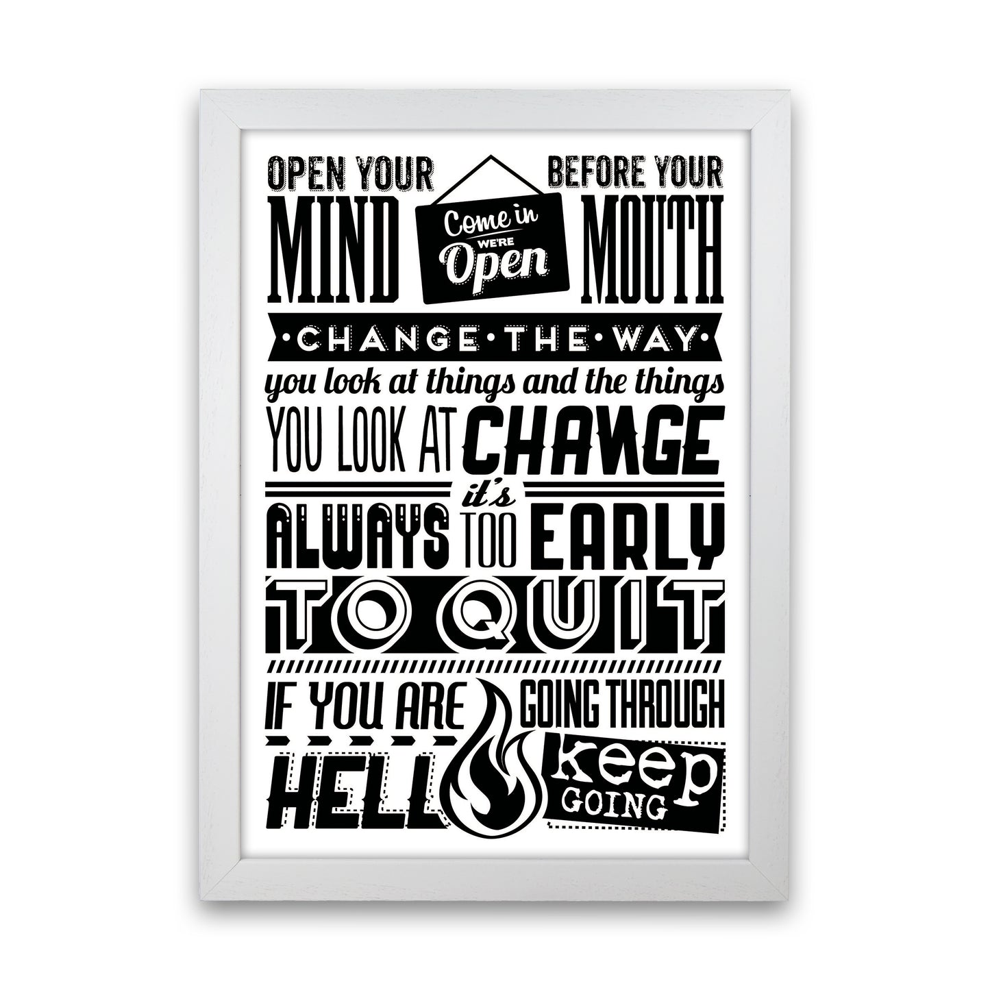 Open Your Mind Vintage Art Print by Pixy Paper White Grain