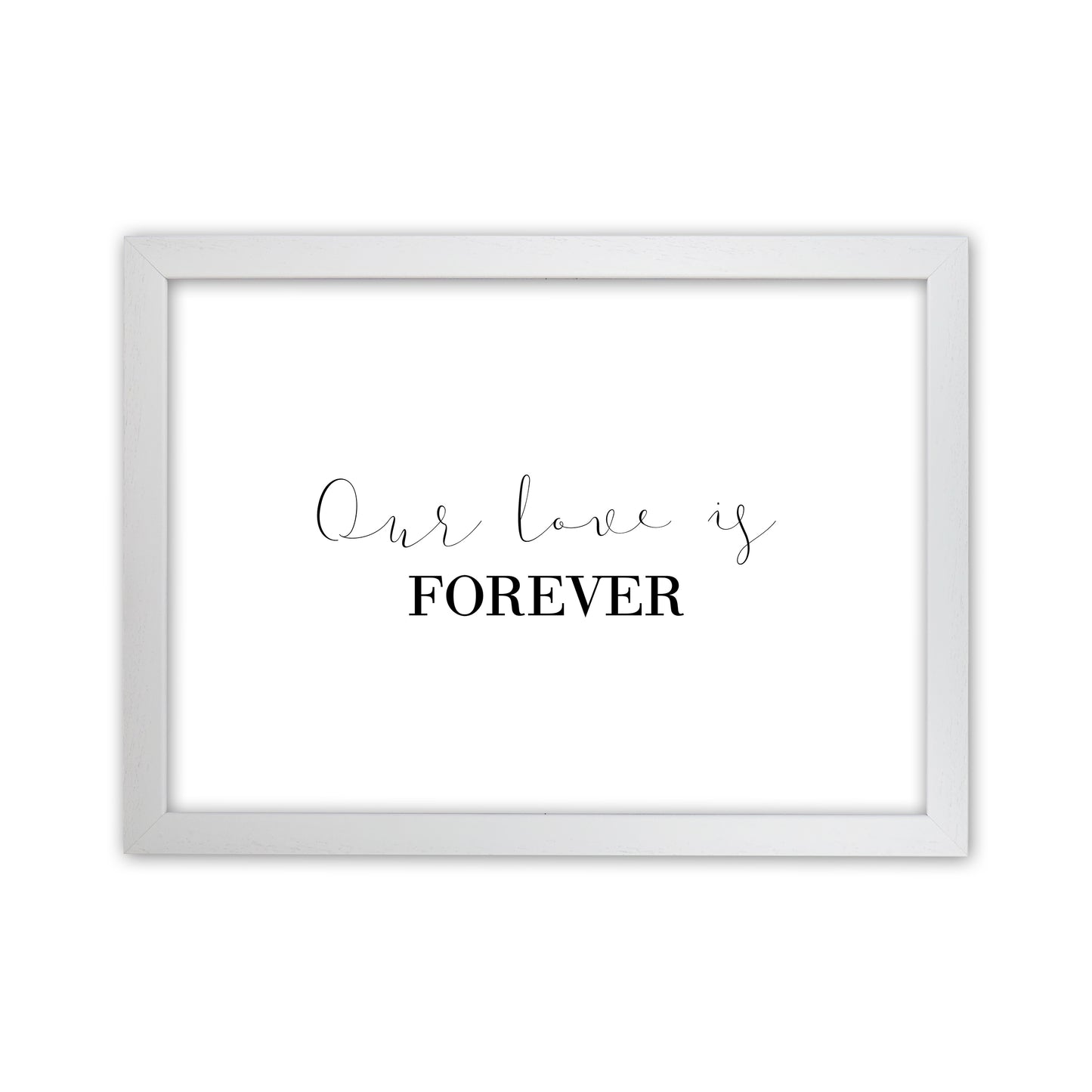 Our Love Is Forever Art Print by Pixy Paper White Grain