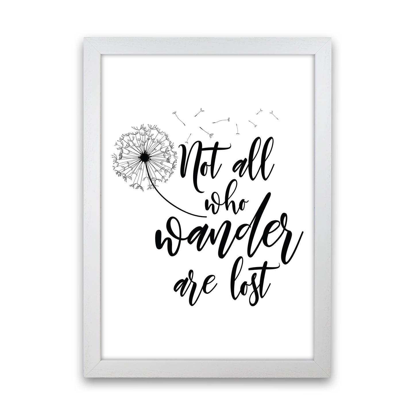 Not All Who Wander Art Print by Pixy Paper White Grain