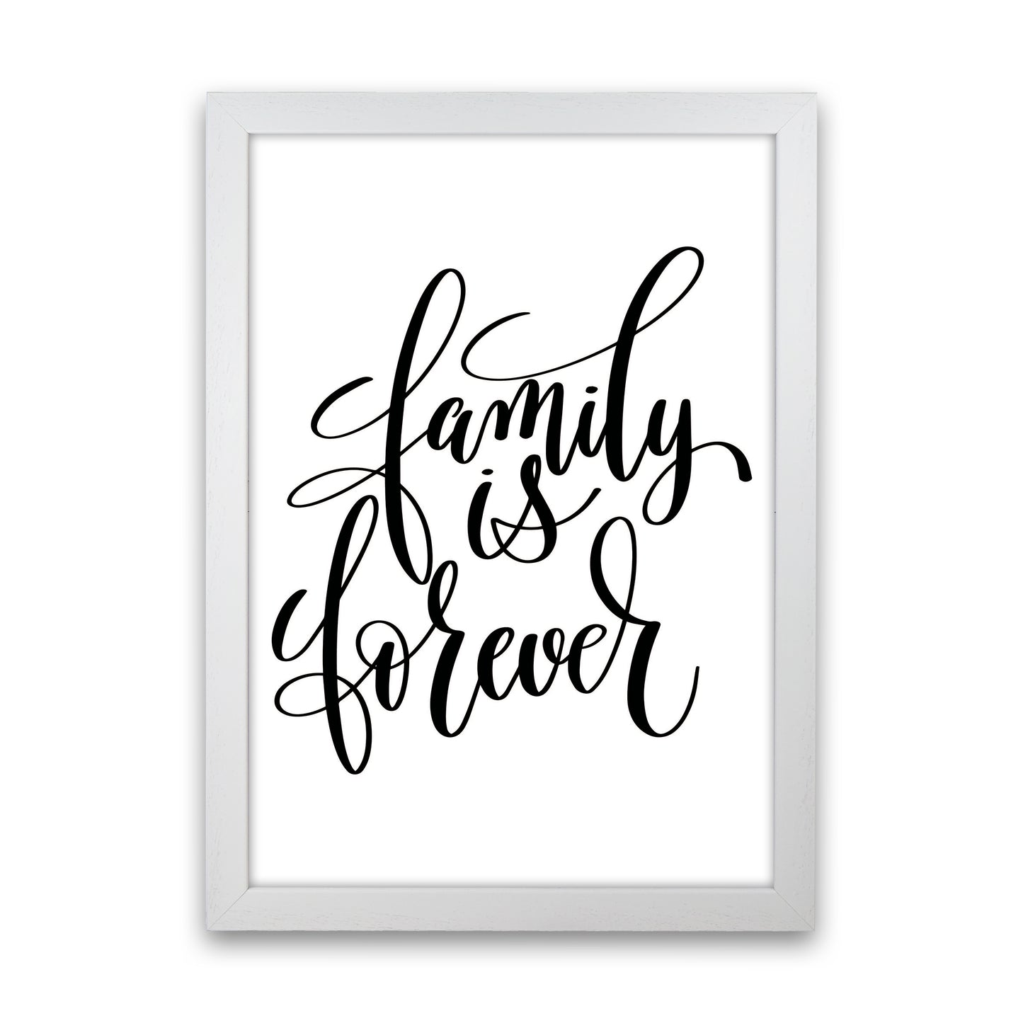 Family Is Forever Art Print by Pixy Paper White Grain