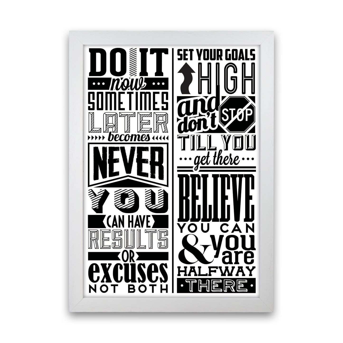 Do It Now Vintage Art Print by Pixy Paper White Grain