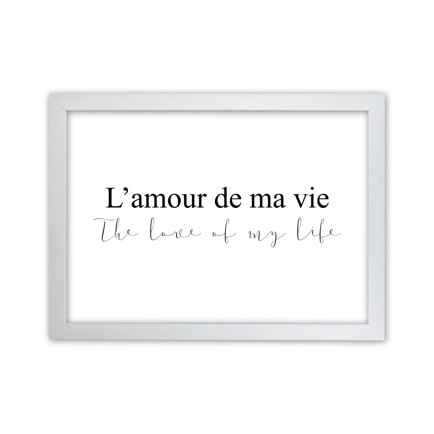 L'Amour De Ma Vie Art Print by Pixy Paper White Grain