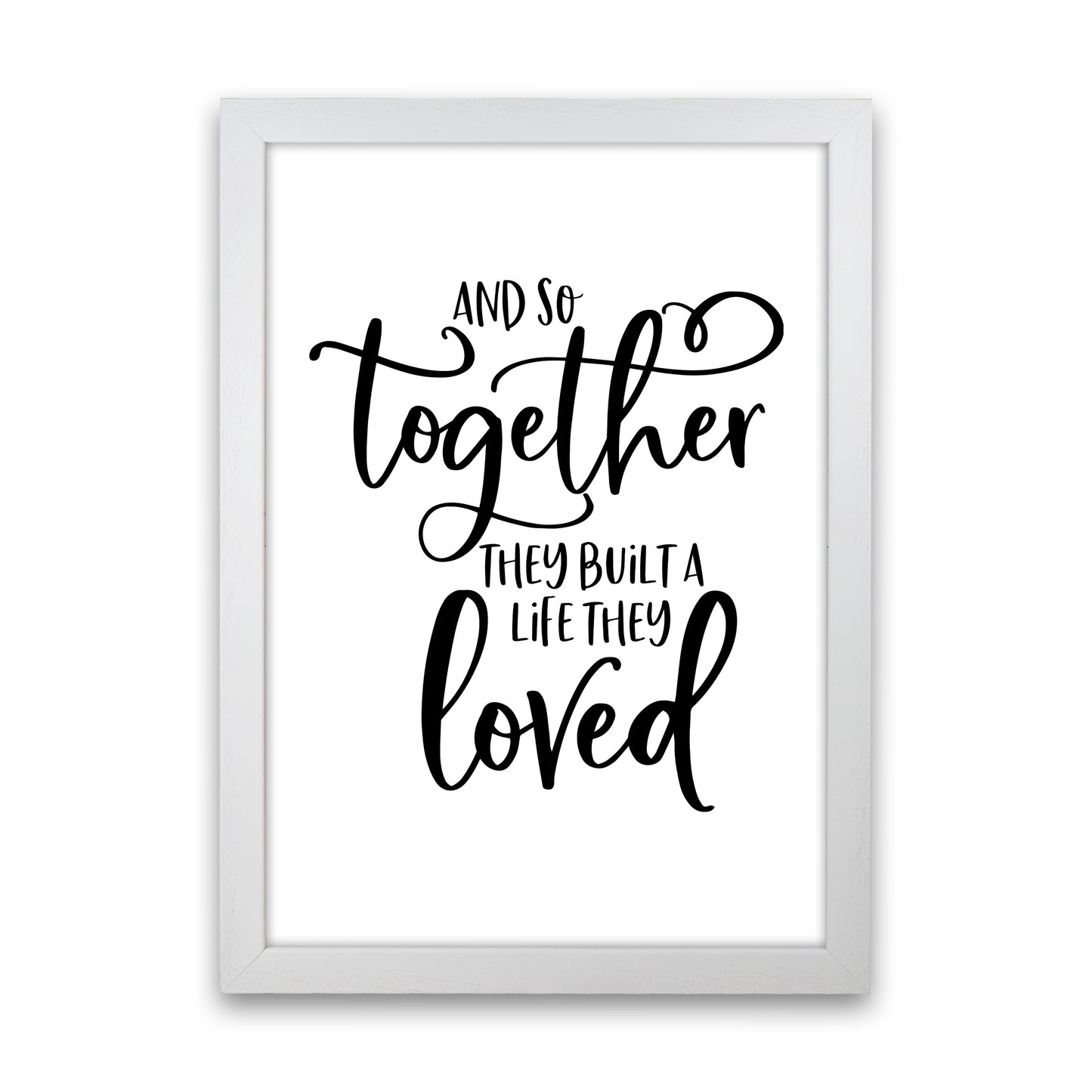 And So Together Art Print by Pixy Paper White Grain