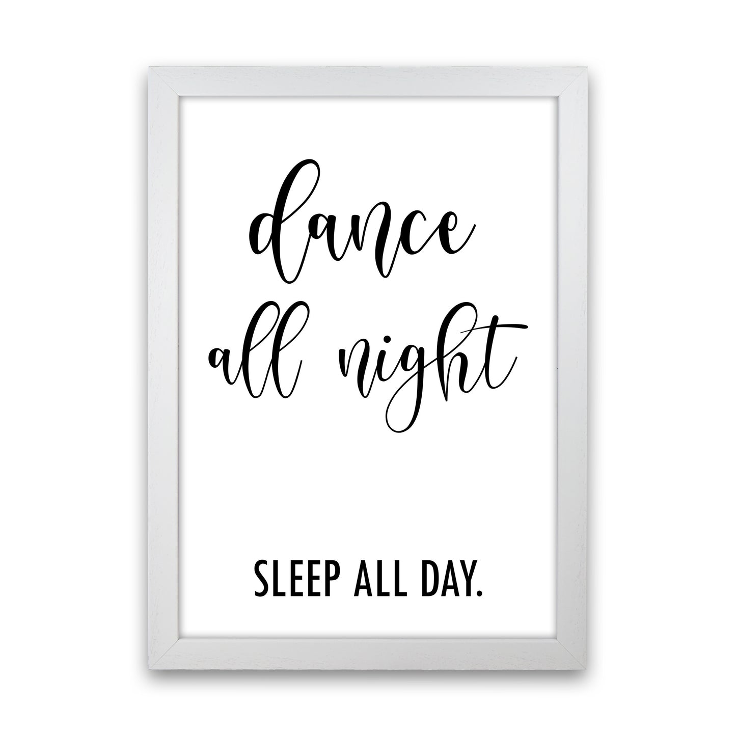 Dance All Night Art Print by Pixy Paper White Grain