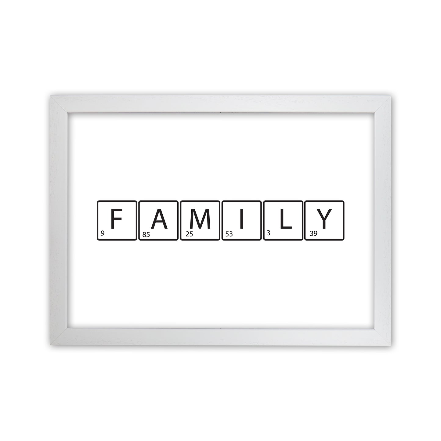 Family Letters Art Print by Pixy Paper White Grain
