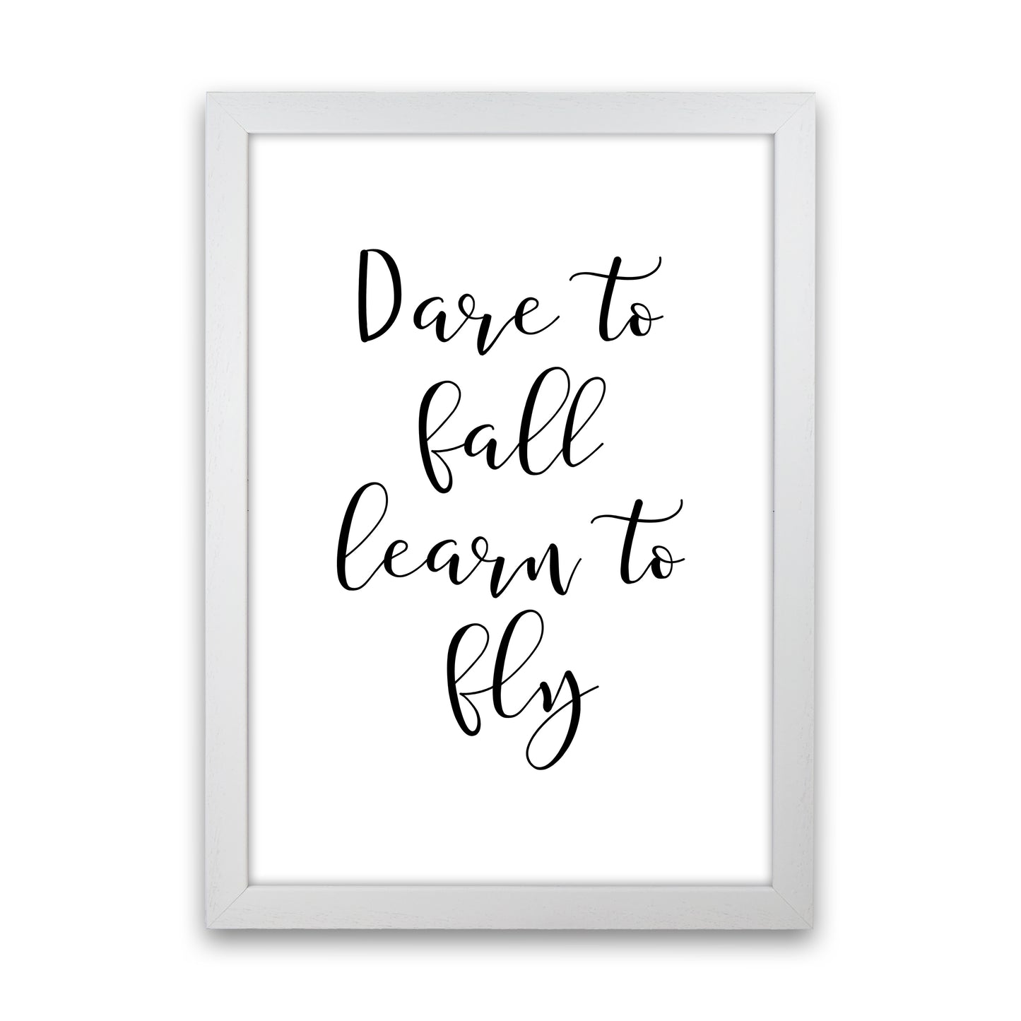 Dare To Fall Art Print by Pixy Paper White Grain