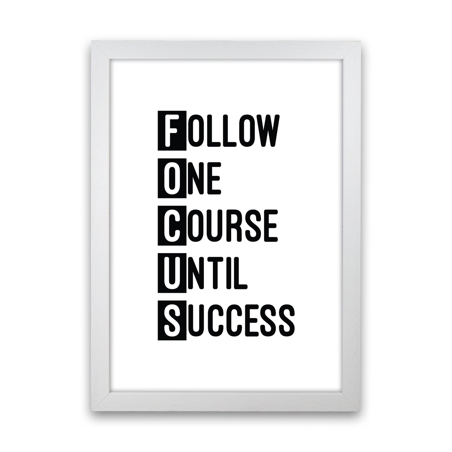 Focus Black Art Print by Pixy Paper White Grain
