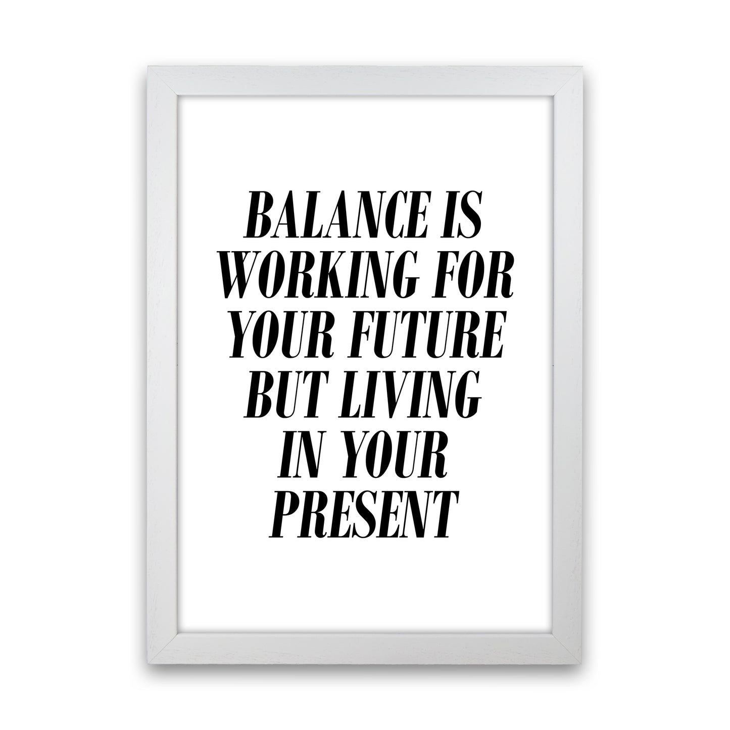 Balance Is Art Print by Pixy Paper White Grain