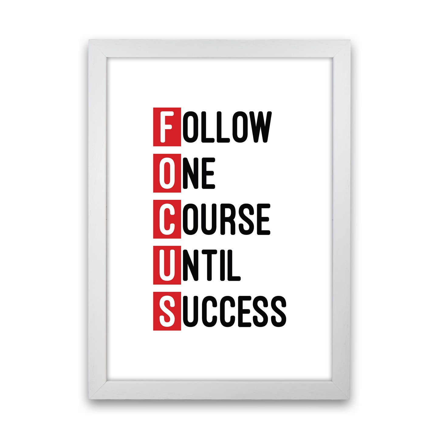 Focus Red Art Print by Pixy Paper White Grain