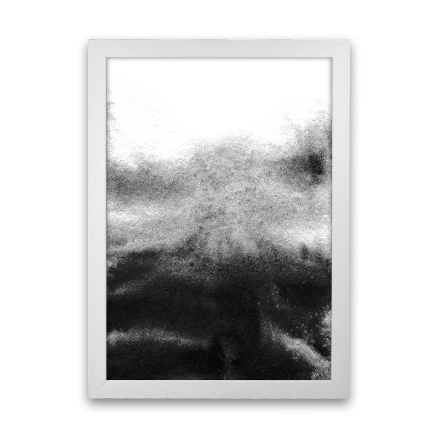 Majestic Monochrome Watercolour 19 Art Print by Pixy Paper White Grain