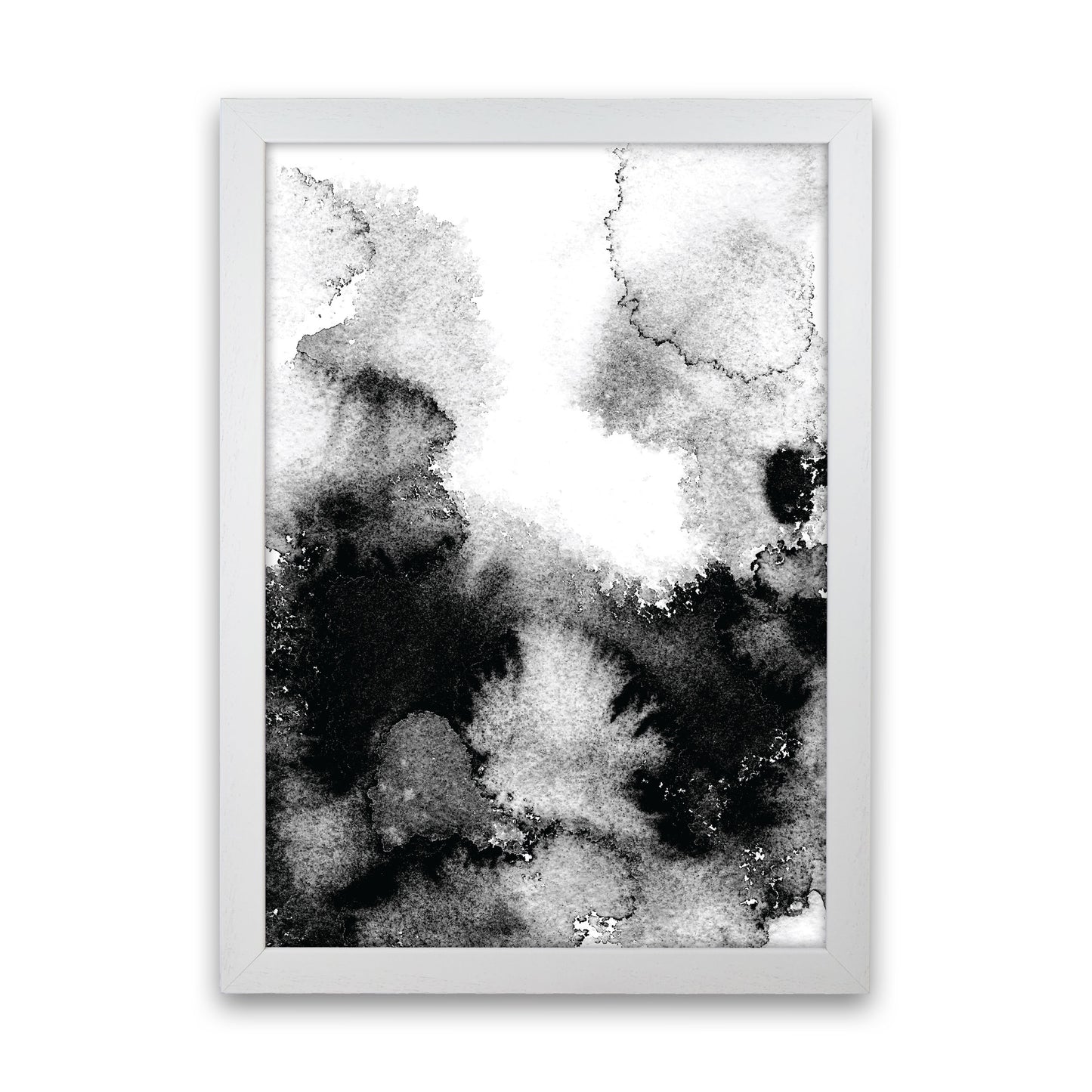 Majestic Monochrome Watercolour 12 Art Print by Pixy Paper White Grain