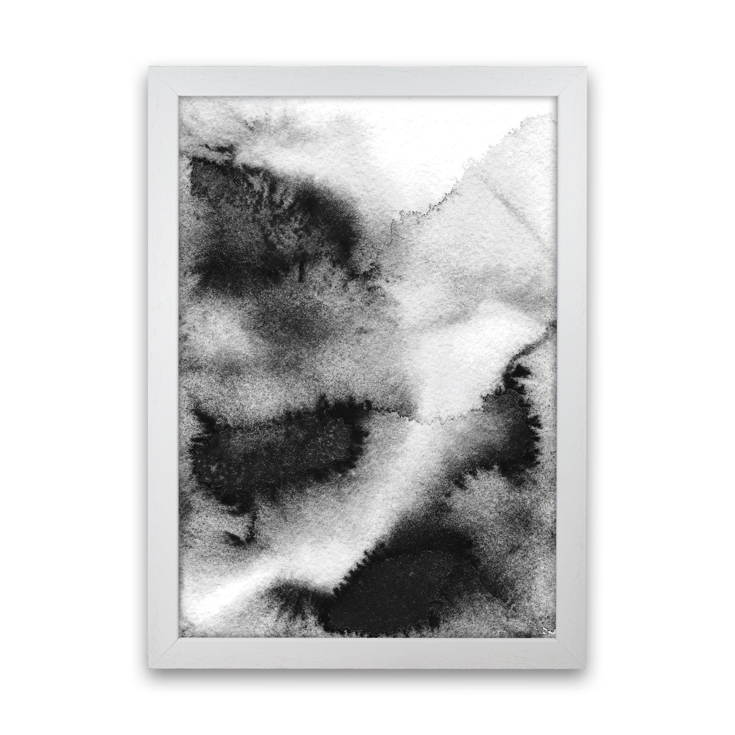 Majestic Monochrome Watercolour 03 Art Print by Pixy Paper White Grain