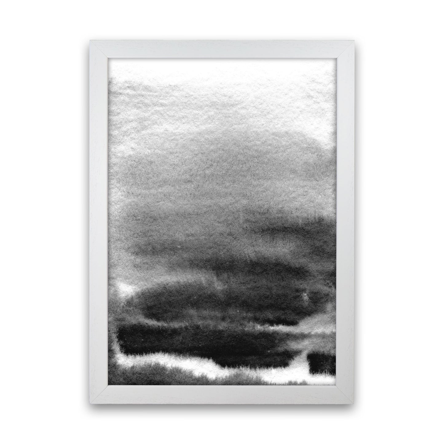 Majestic Monochrome Watercolour 02 Art Print by Pixy Paper White Grain