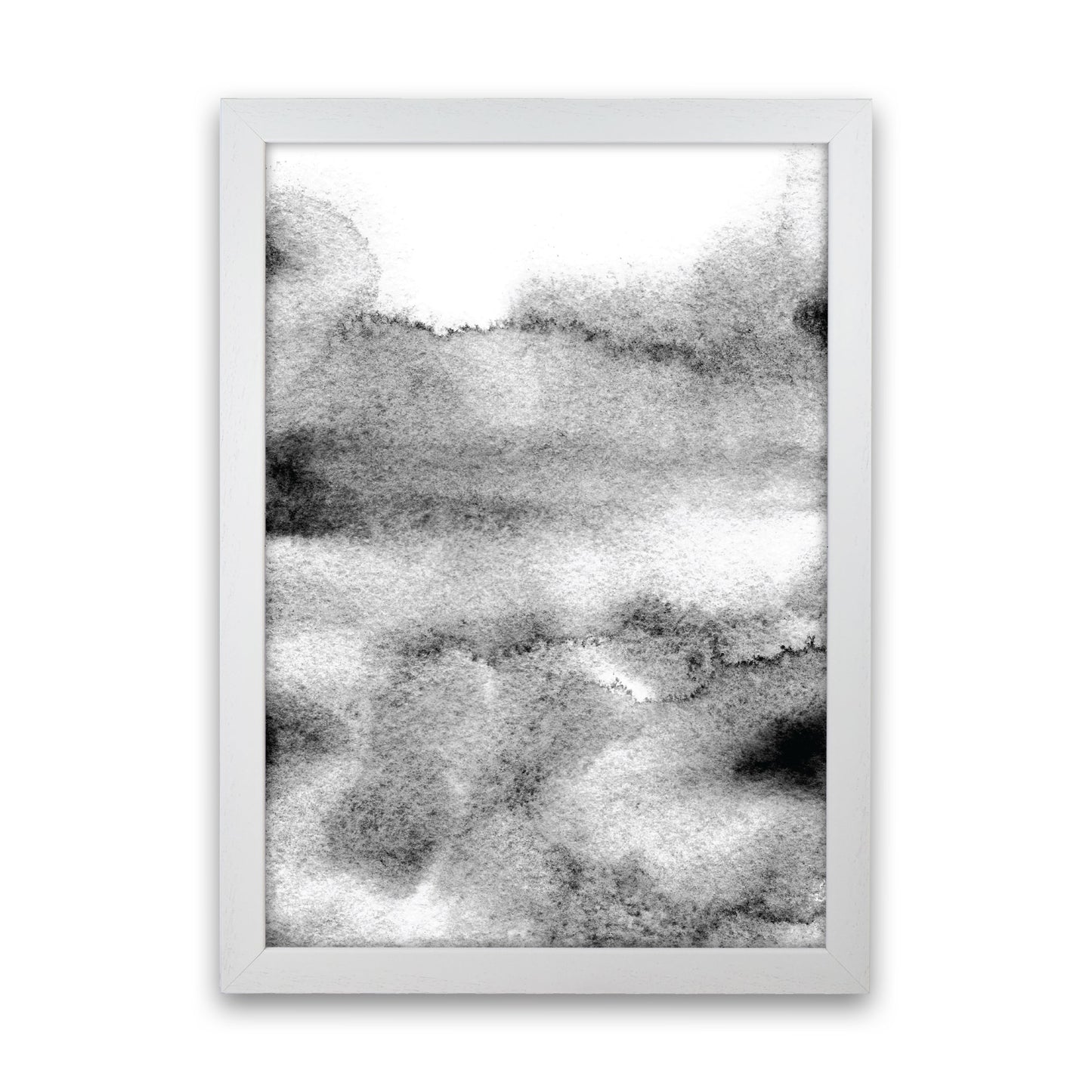 Majestic Monochrome Watercolour 04 Art Print by Pixy Paper White Grain