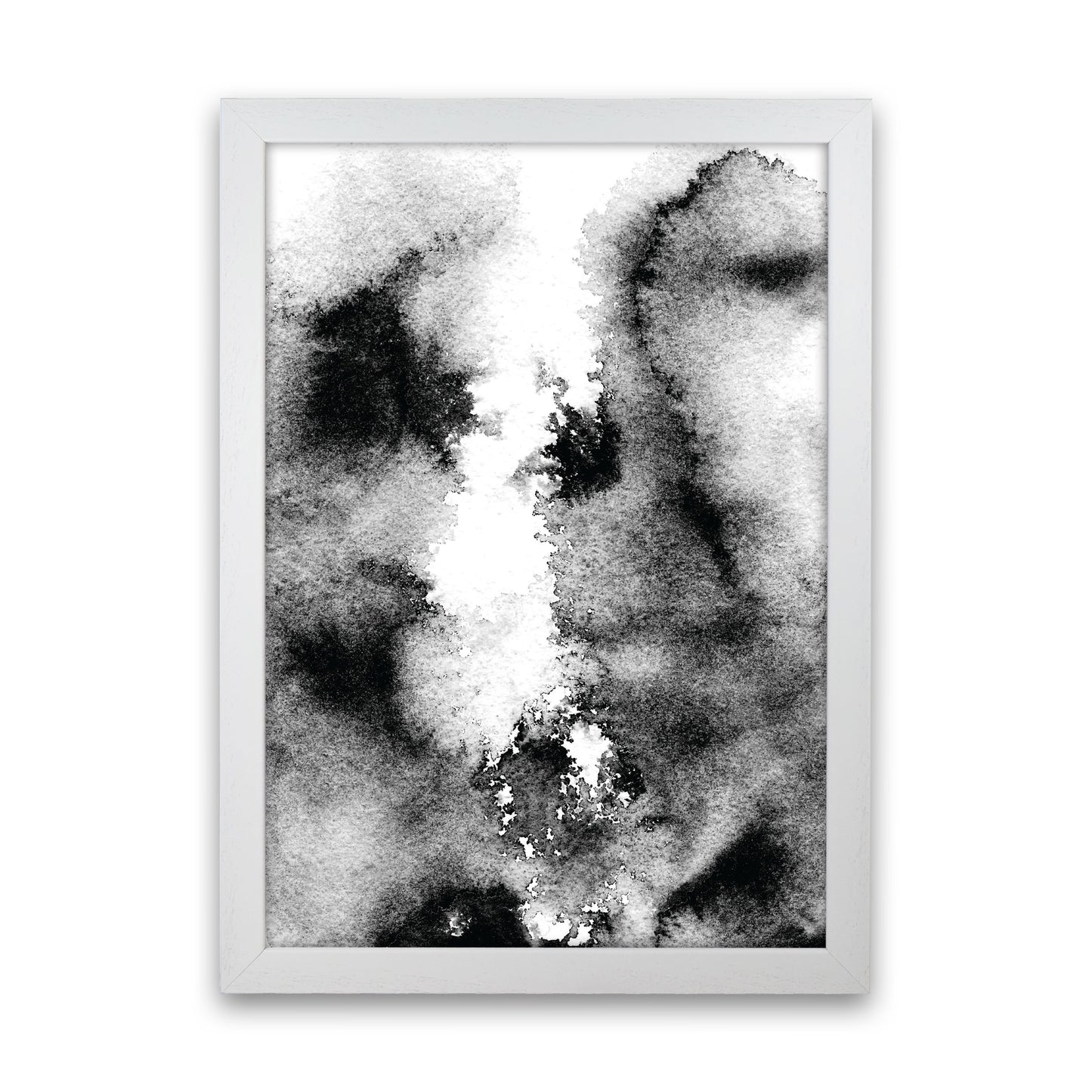 Majestic Monochrome Watercolour 10 Art Print by Pixy Paper White Grain