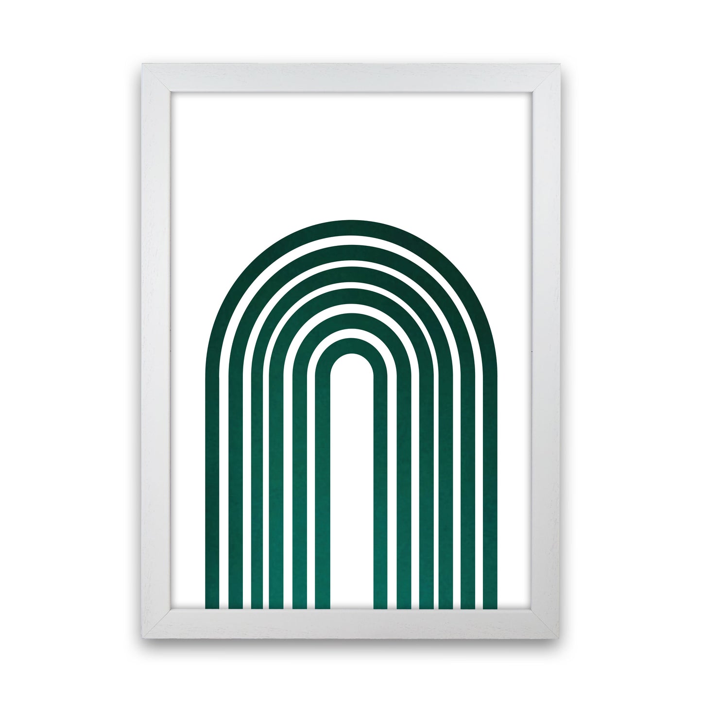 Rainbow emerald Art Print by Pixy Paper White Grain