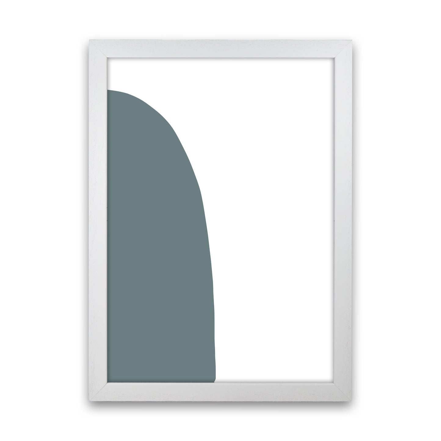 Inspired Teal Half Stone Left Art Print by Pixy Paper White Grain