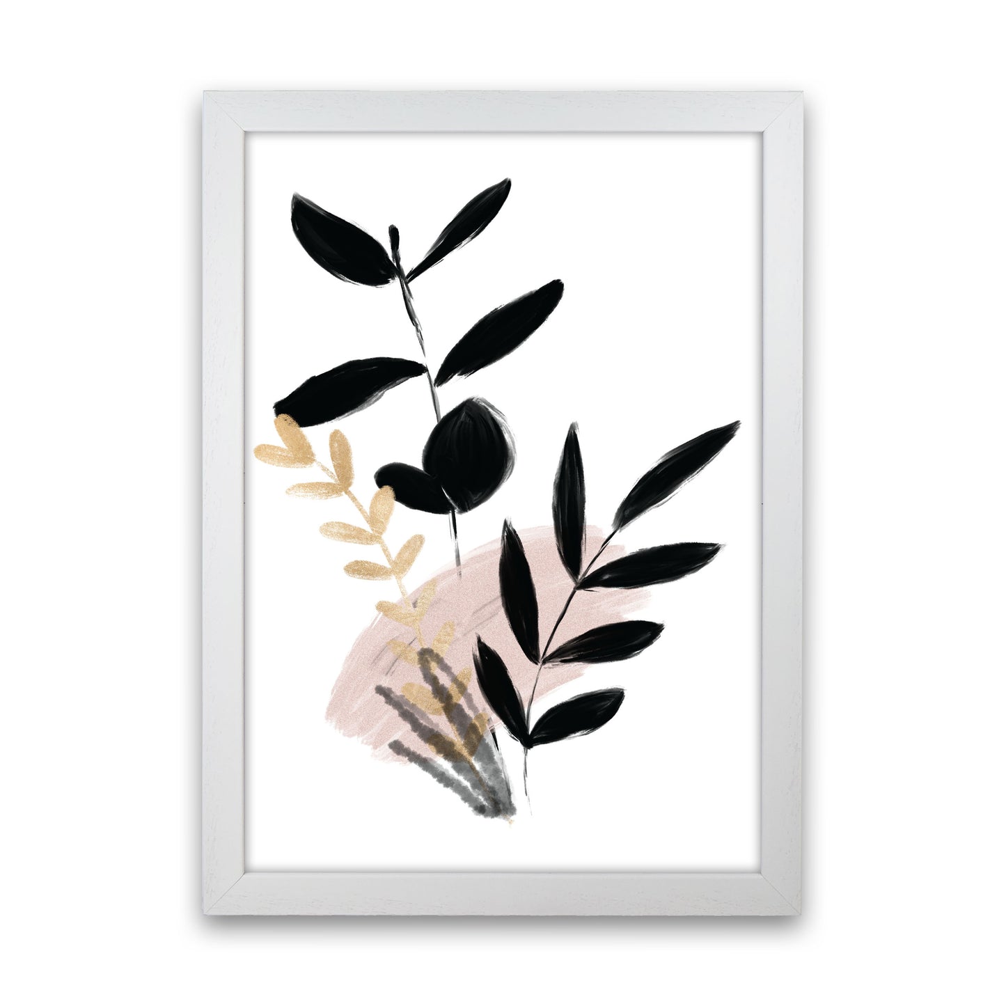 Delicate Floral 01 Art Print by Pixy Paper White Grain