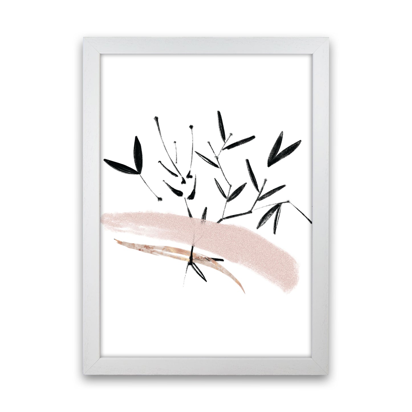 Delicate Floral 06 Art Print by Pixy Paper White Grain