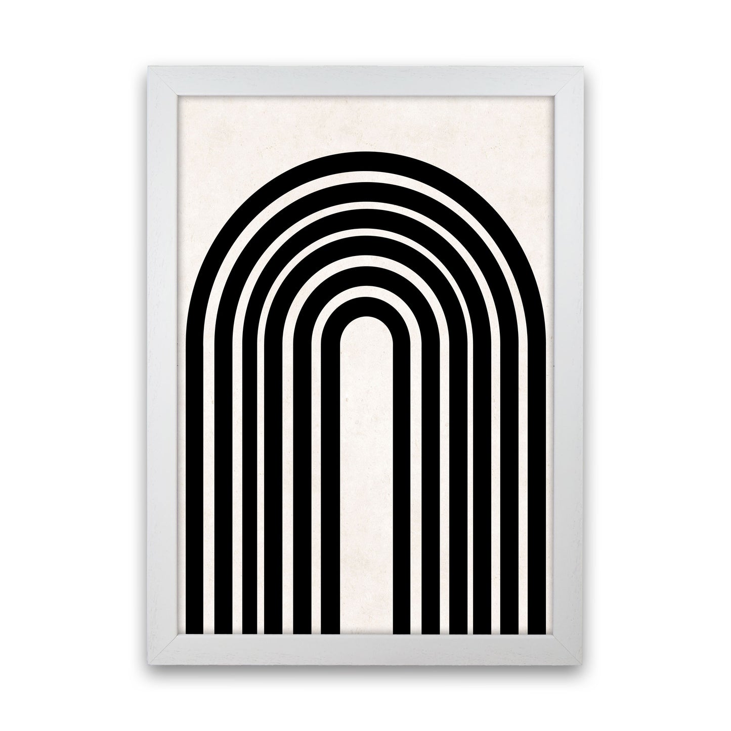 Black rainbow Art Print by Pixy Paper White Grain