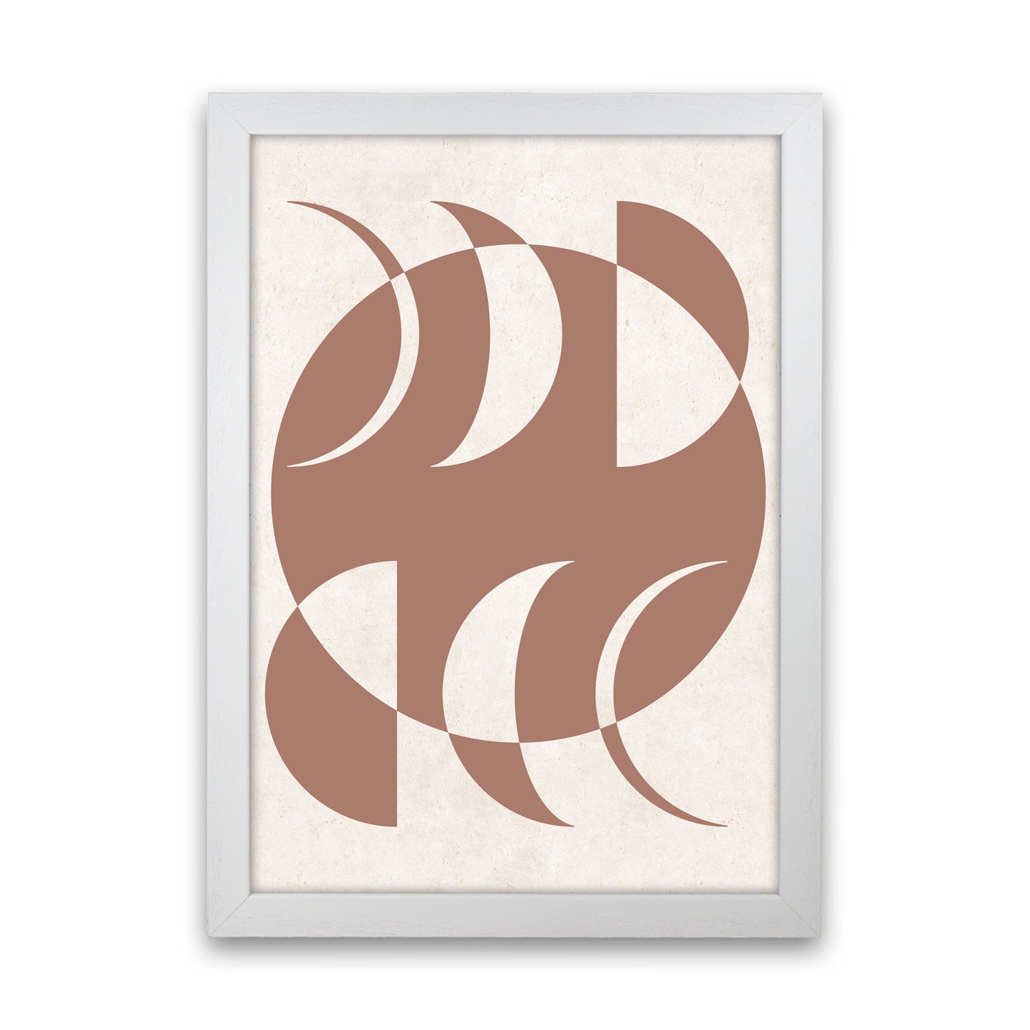 Autumn Moon Phases abstract Art Print by Pixy Paper White Grain