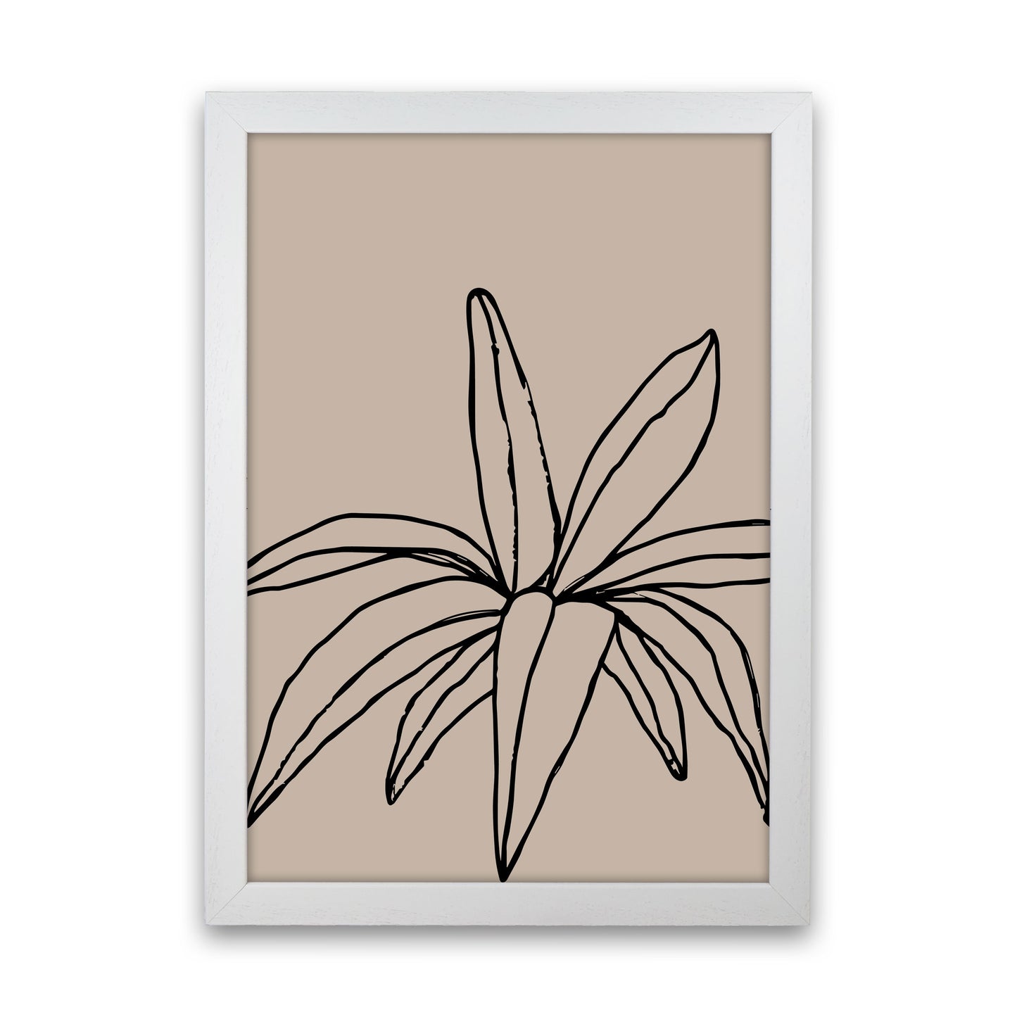 Autumn Leaf abstract Art Print by Pixy Paper White Grain