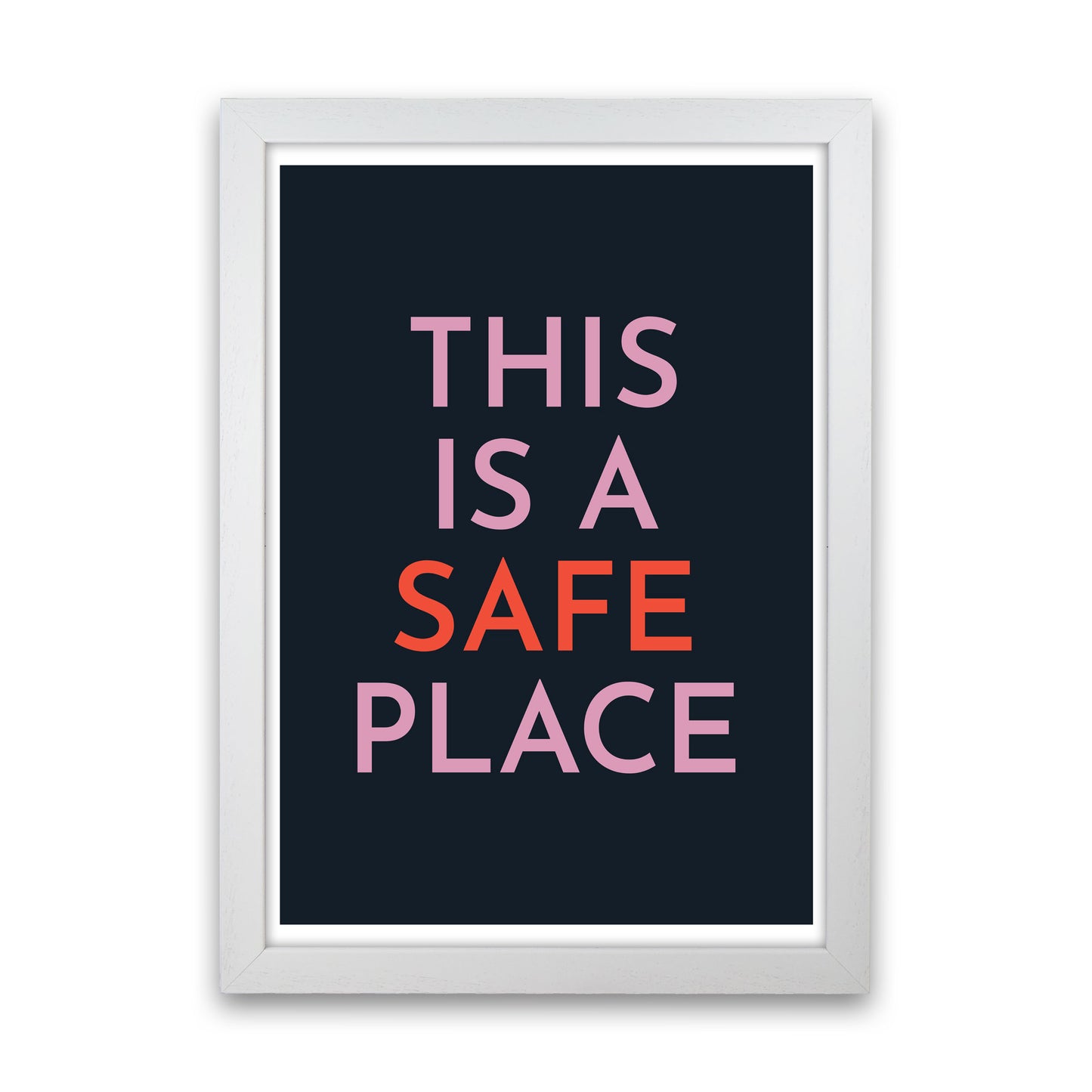 This is a Safe Place Art Print by Pixy Paper White Grain
