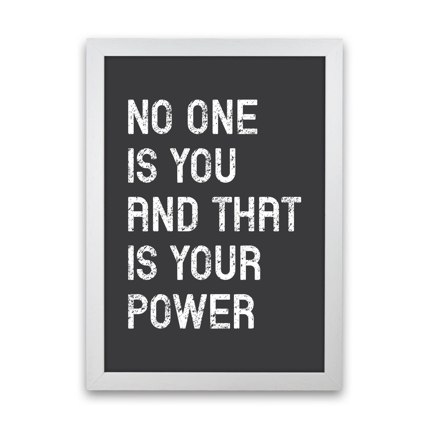 No One Is You Art Print by Pixy Paper White Grain
