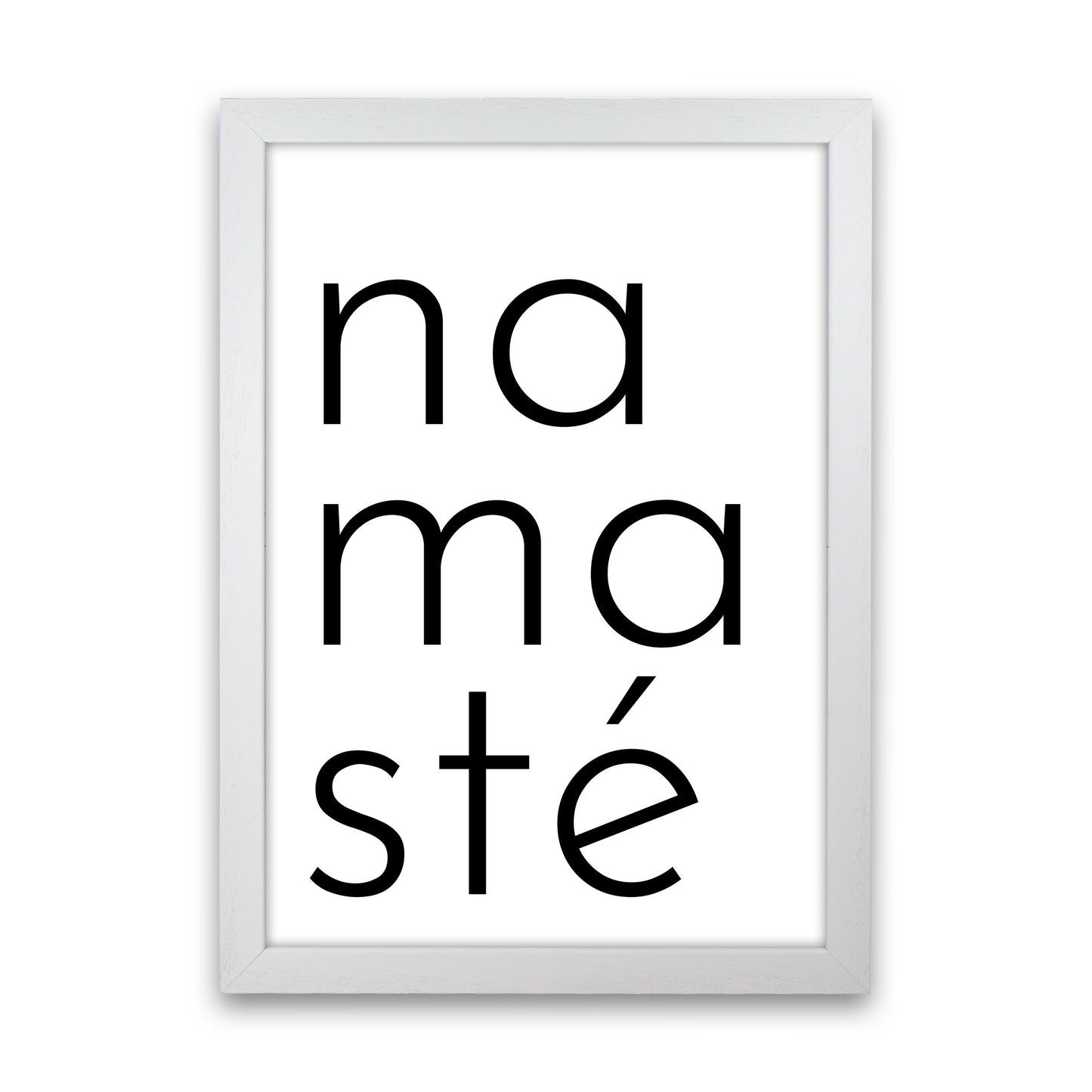Namaste Art Print by Pixy Paper White Grain