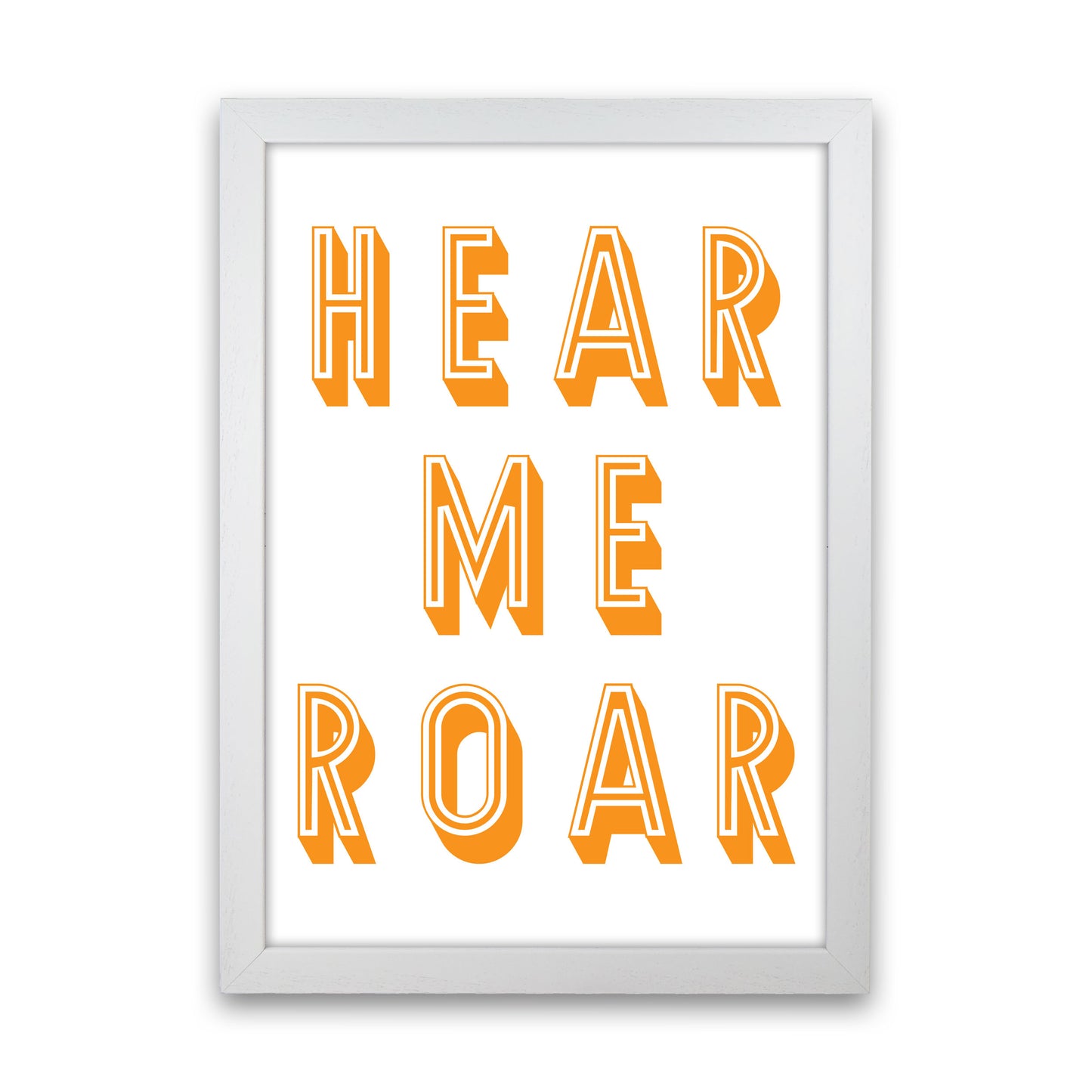 Hear Me Roar Art Print by Pixy Paper White Grain