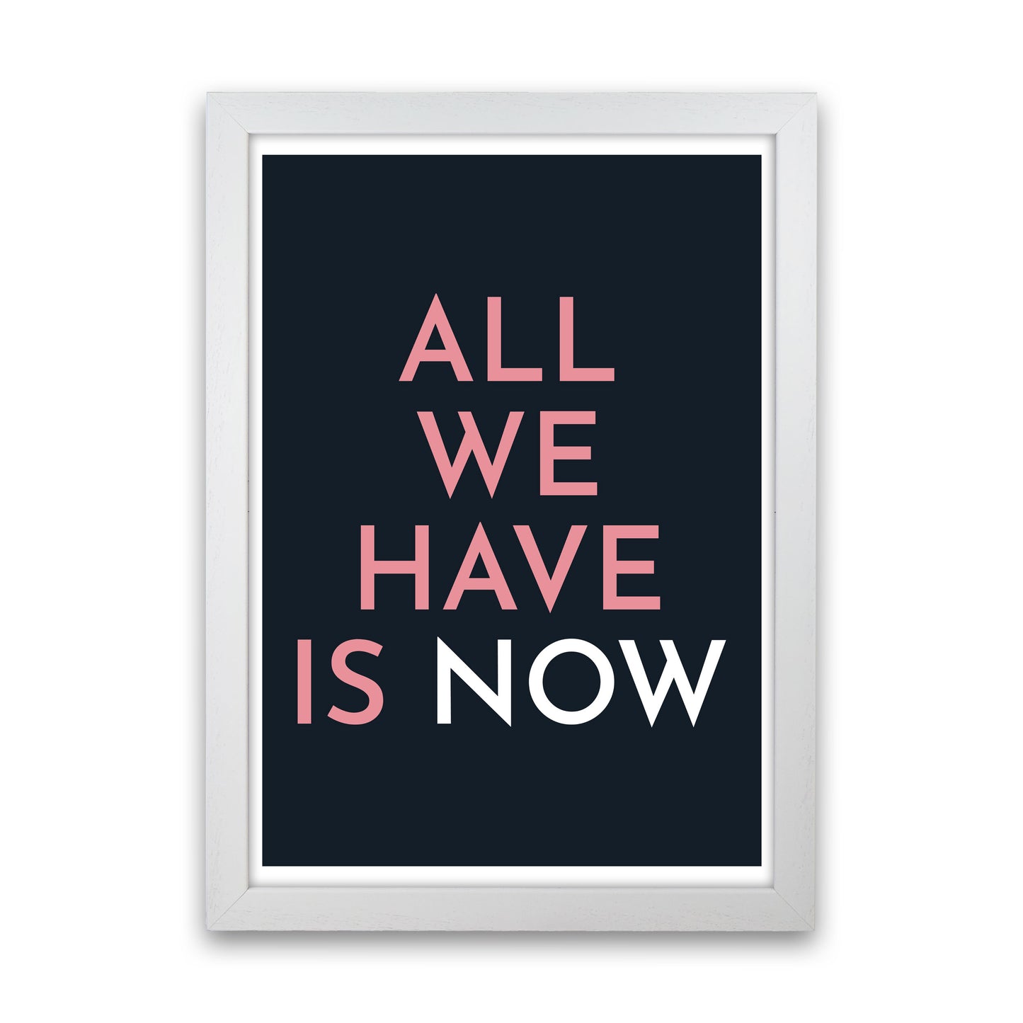 All We Have Is Now Art Print by Pixy Paper White Grain