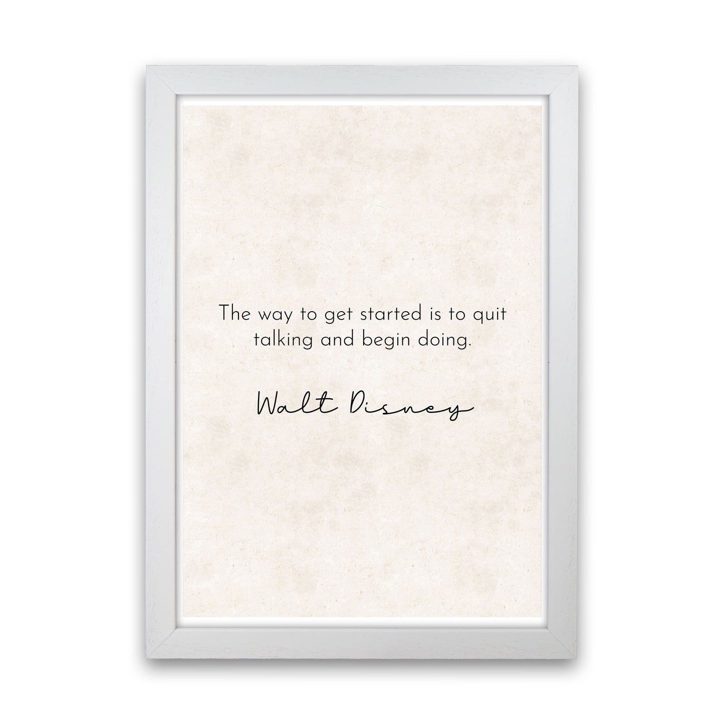 Quit Talking - Walt Disney Art Print by Pixy Paper White Grain