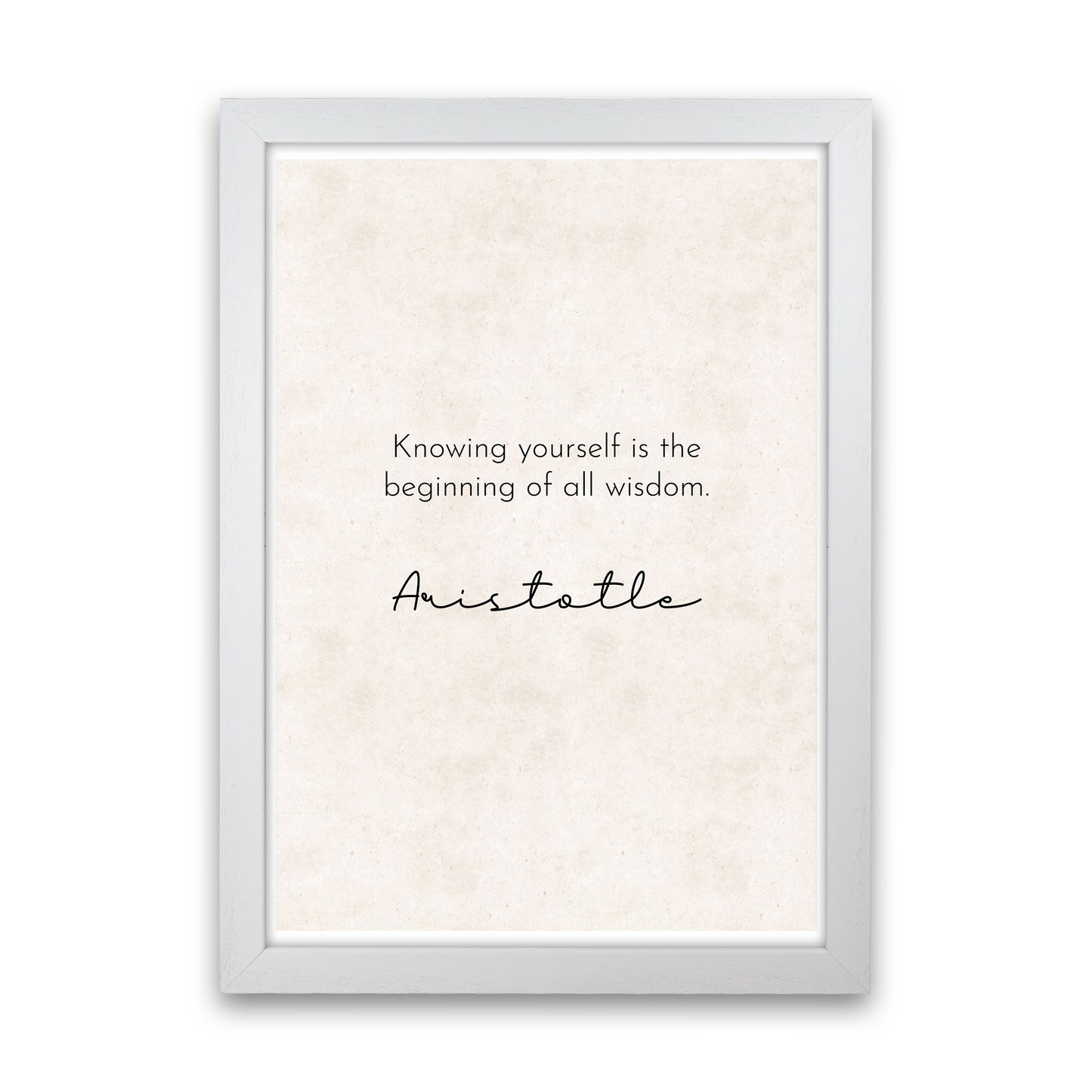 Knowing Yourself - Aristotle Art Print by Pixy Paper White Grain