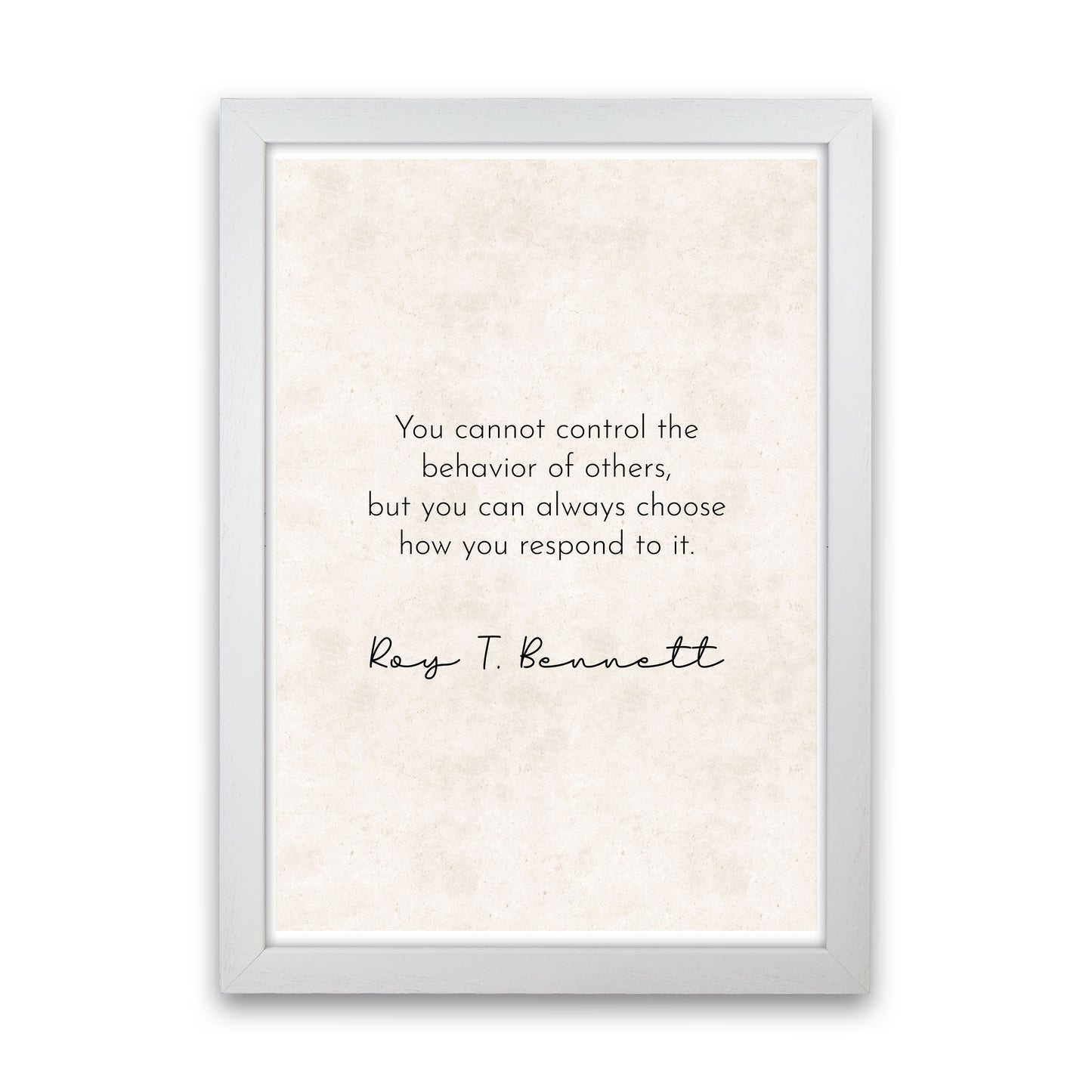 Cannot Control - Roy Bennett Art Print by Pixy Paper White Grain