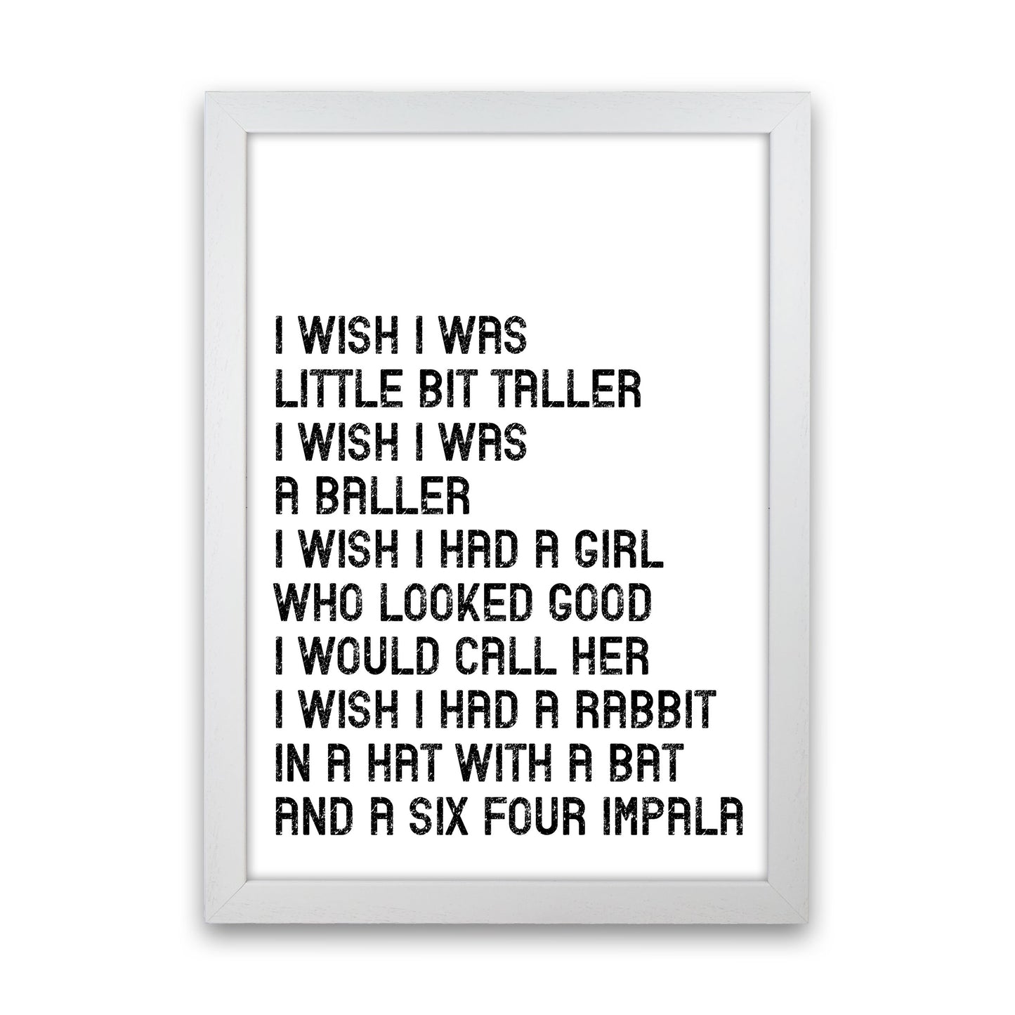 I Wish I Was A Baller Art Print by Pixy Paper White Grain
