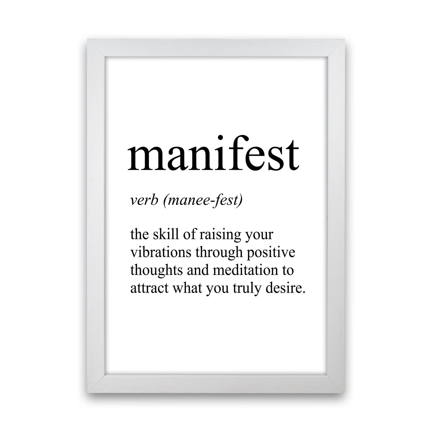 Manifest Definition Art Print by Pixy Paper White Grain