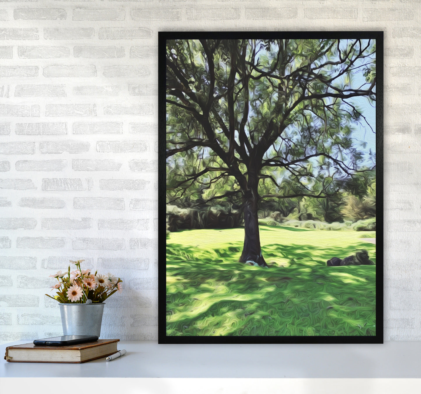 Tree A1 White Frame
